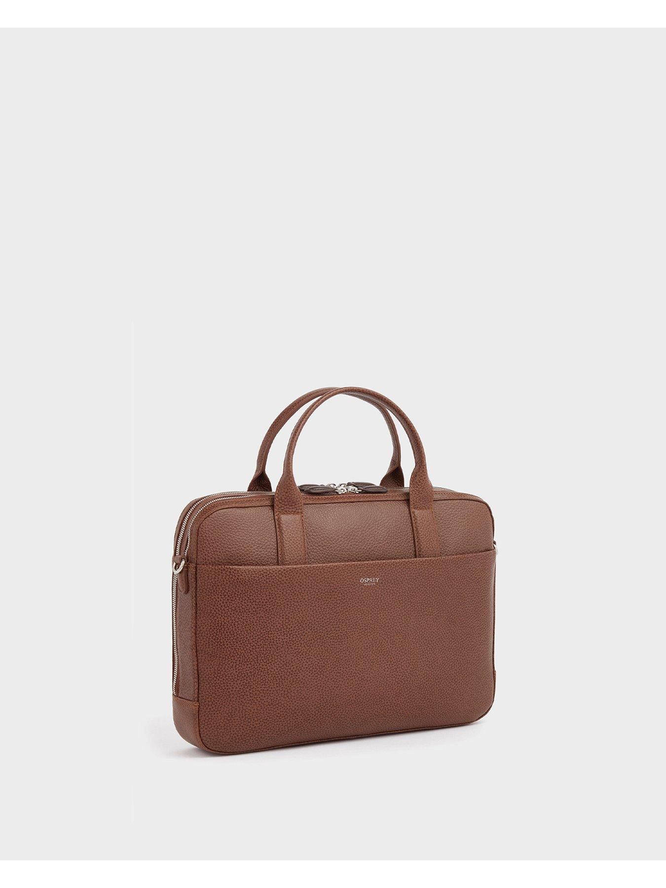 Image 2 of 6 of Osprey London The Chiswick Leather Laptop Bag - Tan