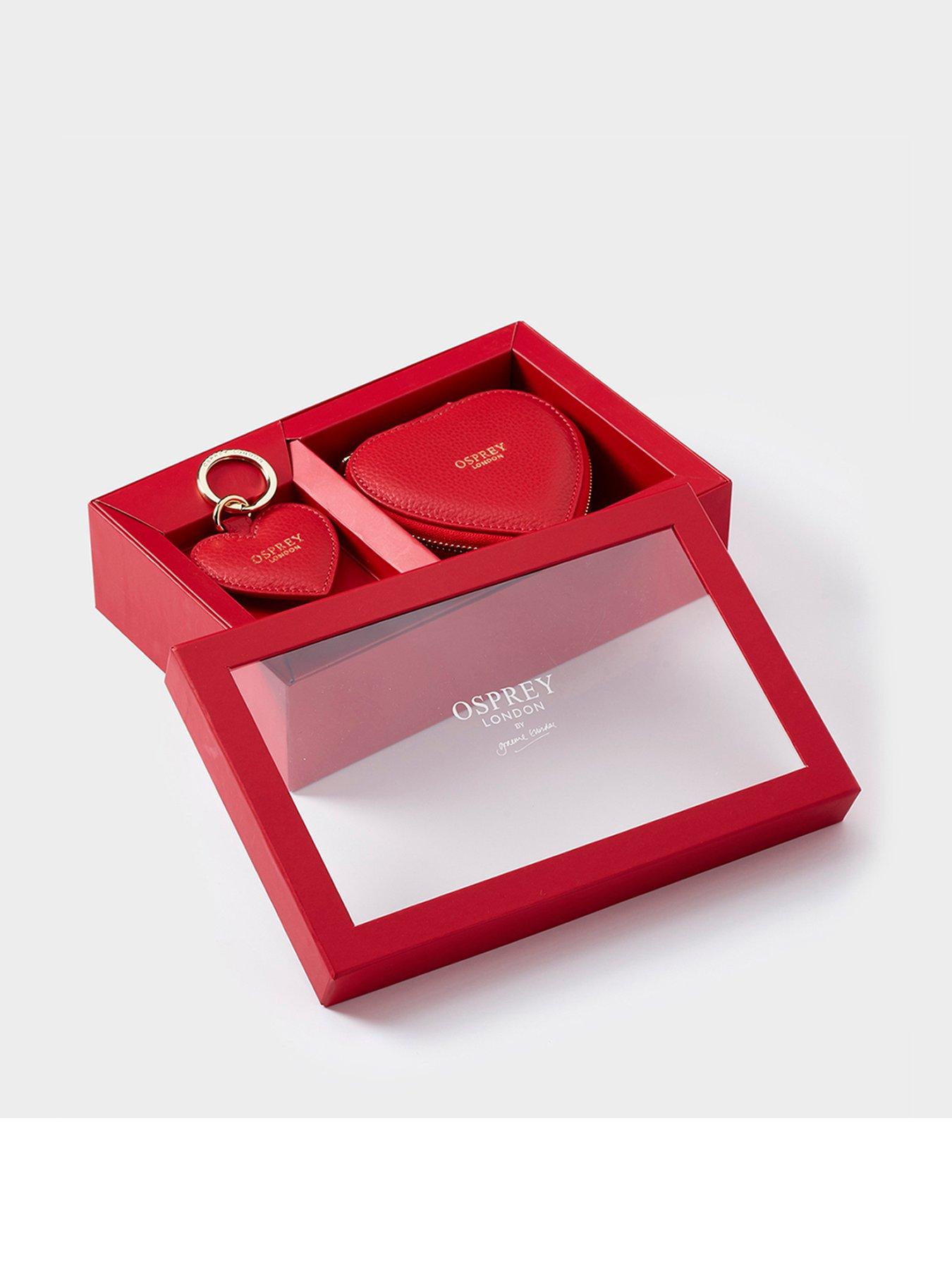 Image 1 of 4 of Osprey London The Tilly Leather Heart Gift Set