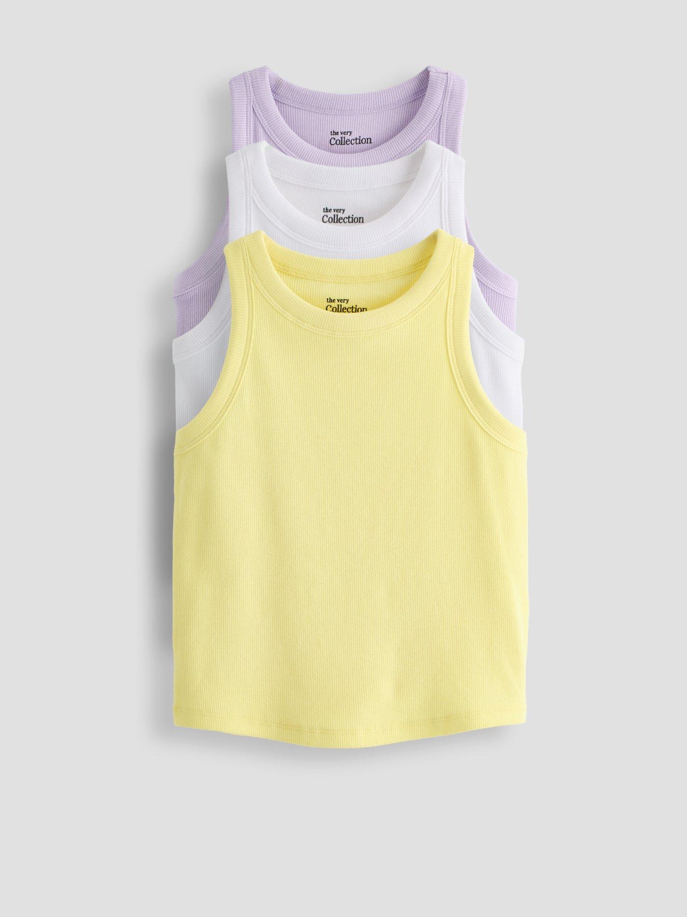 The Very Collection Girls 3 Pack Vests