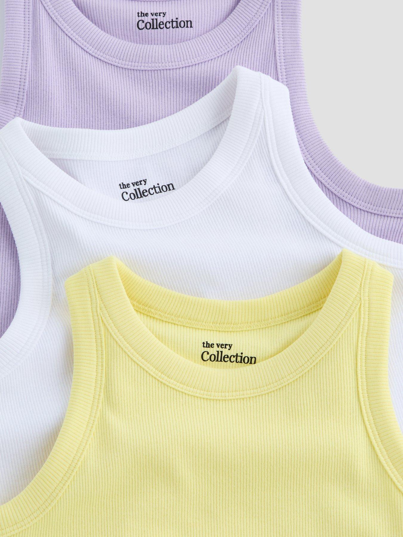 Image 6 of 6 of The Very Collection Girls 3 Pack Vests