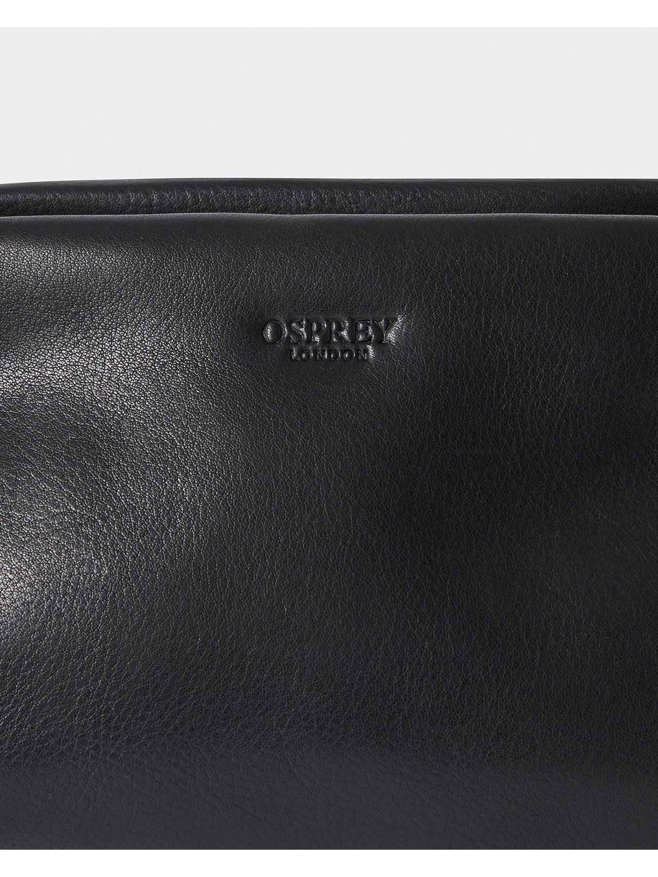 Image 4 of 5 of Osprey London The Carina Leather Shrug Bag - Black