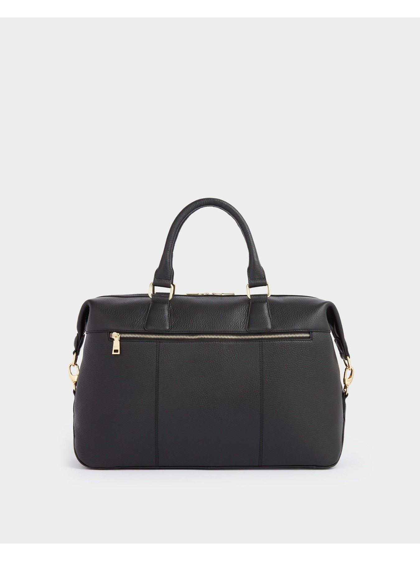Image 3 of 6 of Osprey London The Adaline Leather Weekender Bag - Black