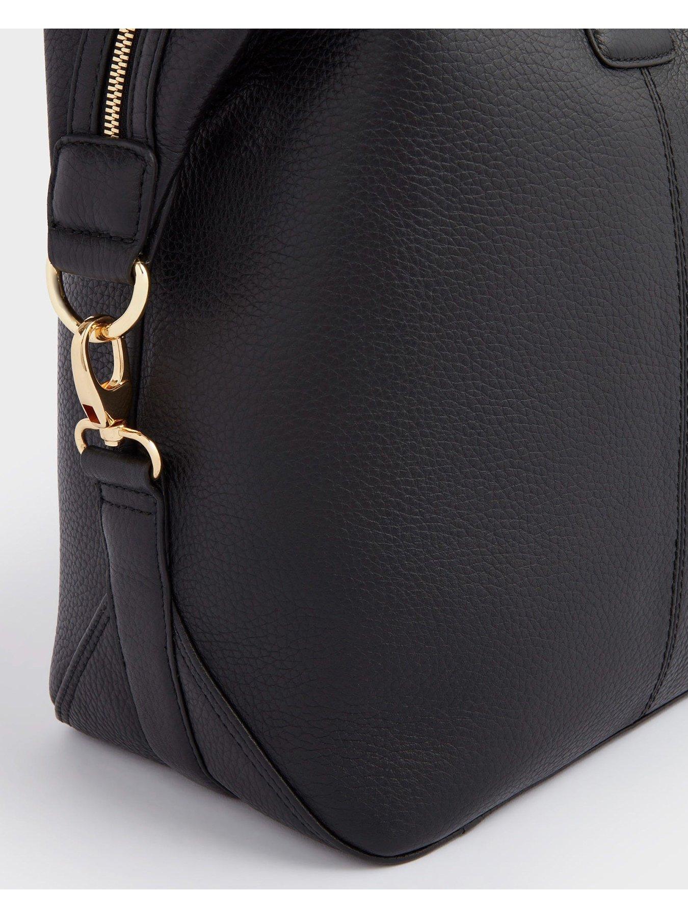 Image 4 of 6 of Osprey London The Adaline Leather Weekender Bag - Black