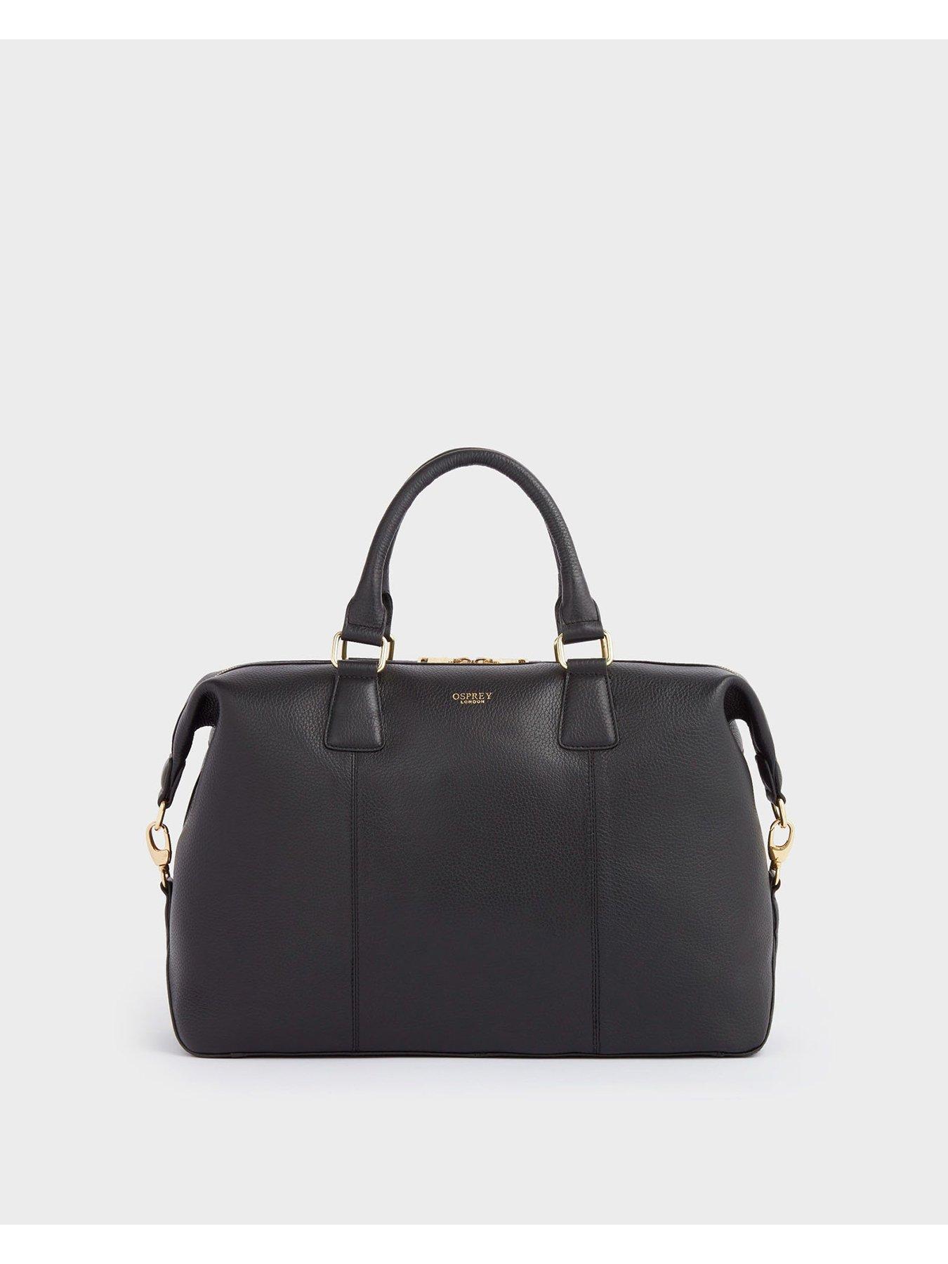 Image 6 of 6 of Osprey London The Adaline Leather Weekender Bag - Black