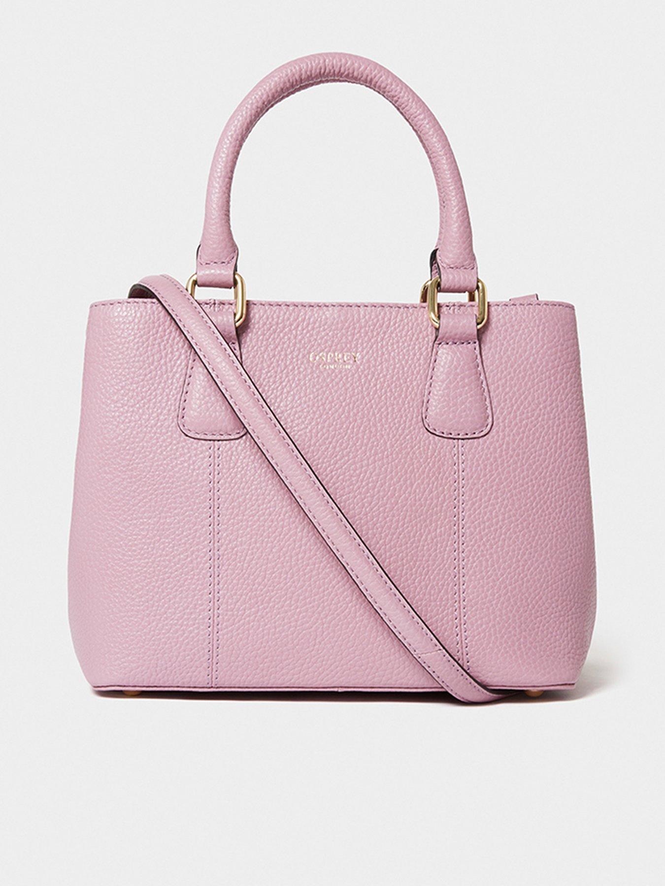 Osprey London The Adaline Mini Leather Grab Bag - Pink