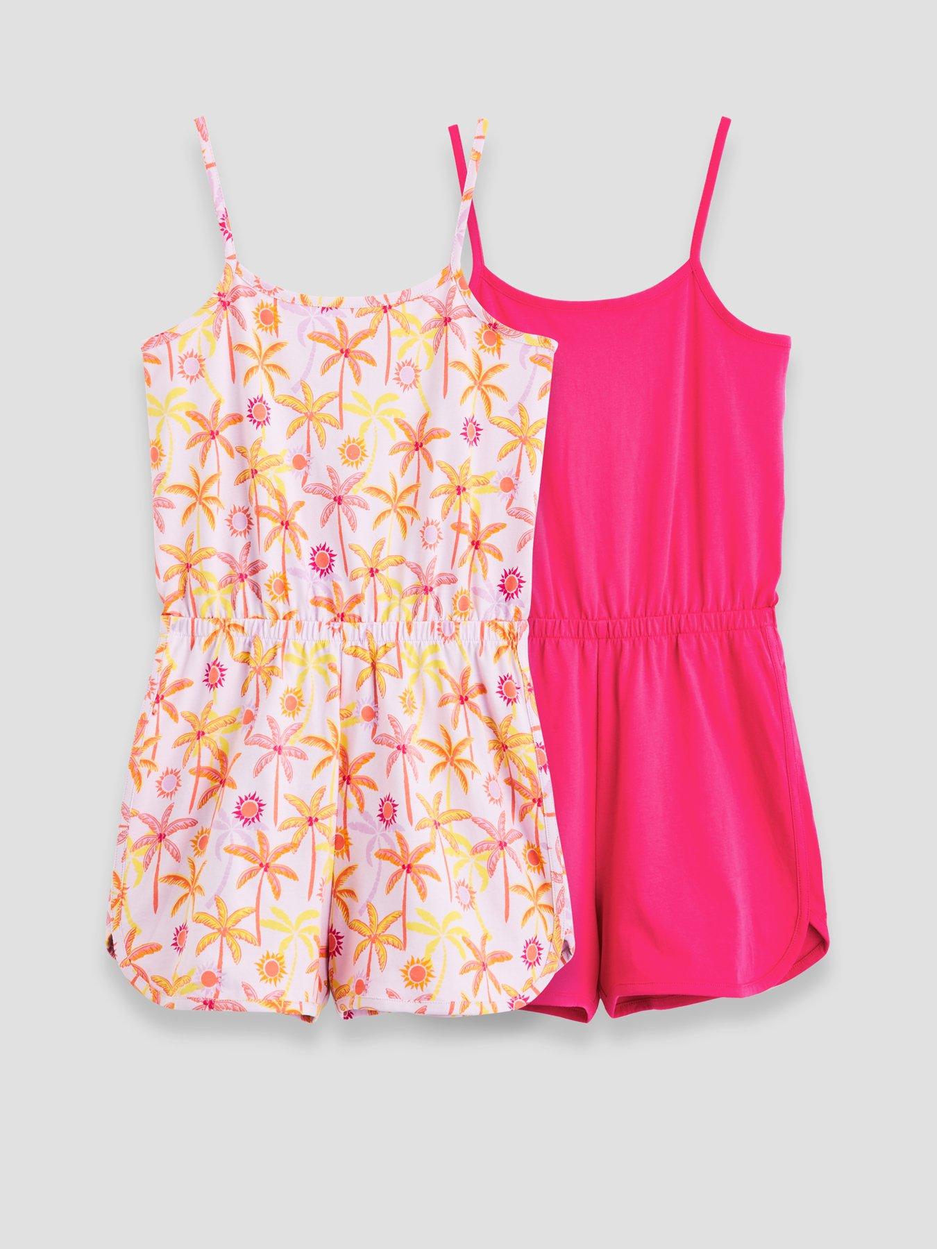 The Very Collection Girls 2 Pack Playsuits - Multi