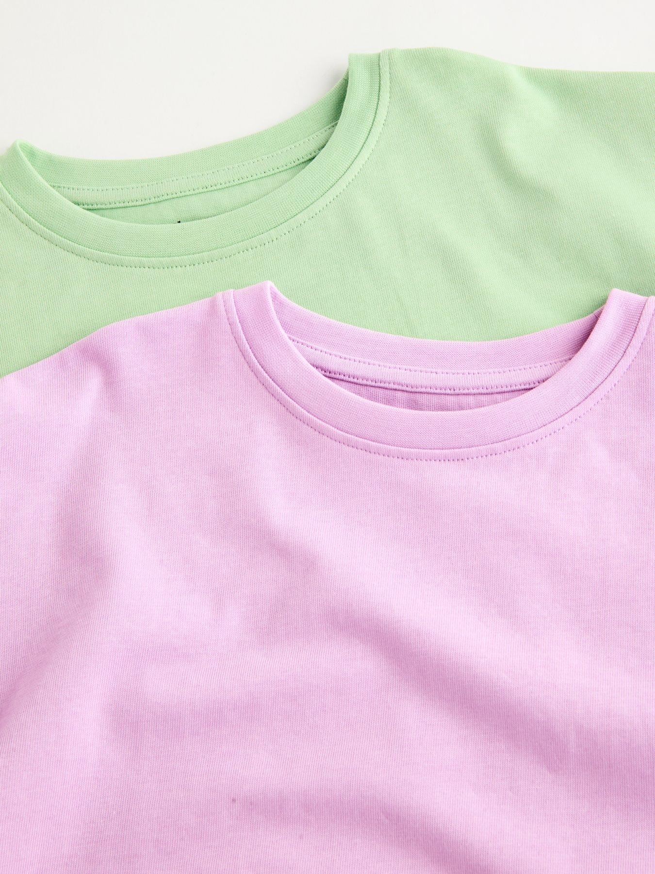Image 4 of 5 of The Very Collection Girls 2 Pack Heavy Weight T-shirts - Multi