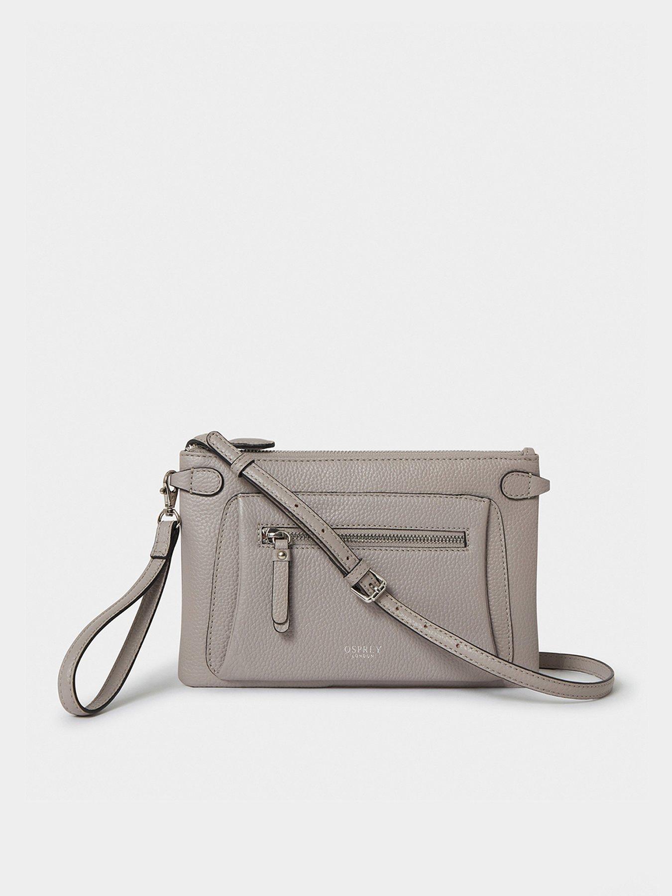 Osprey London The Ruby Leather Crossbody Clutch Bag