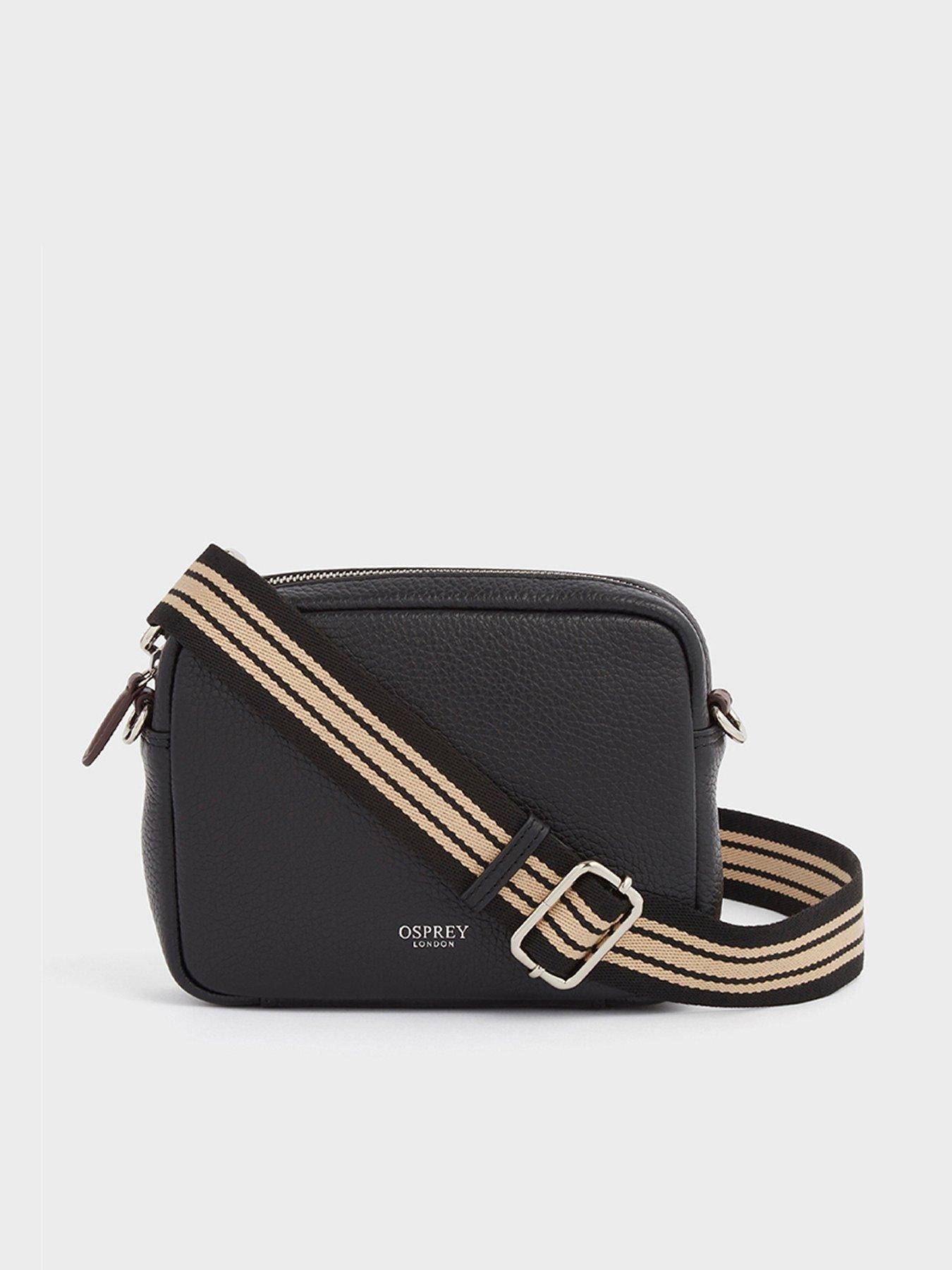 Osprey London The Chiswick Leather Crossbody Bag - Black