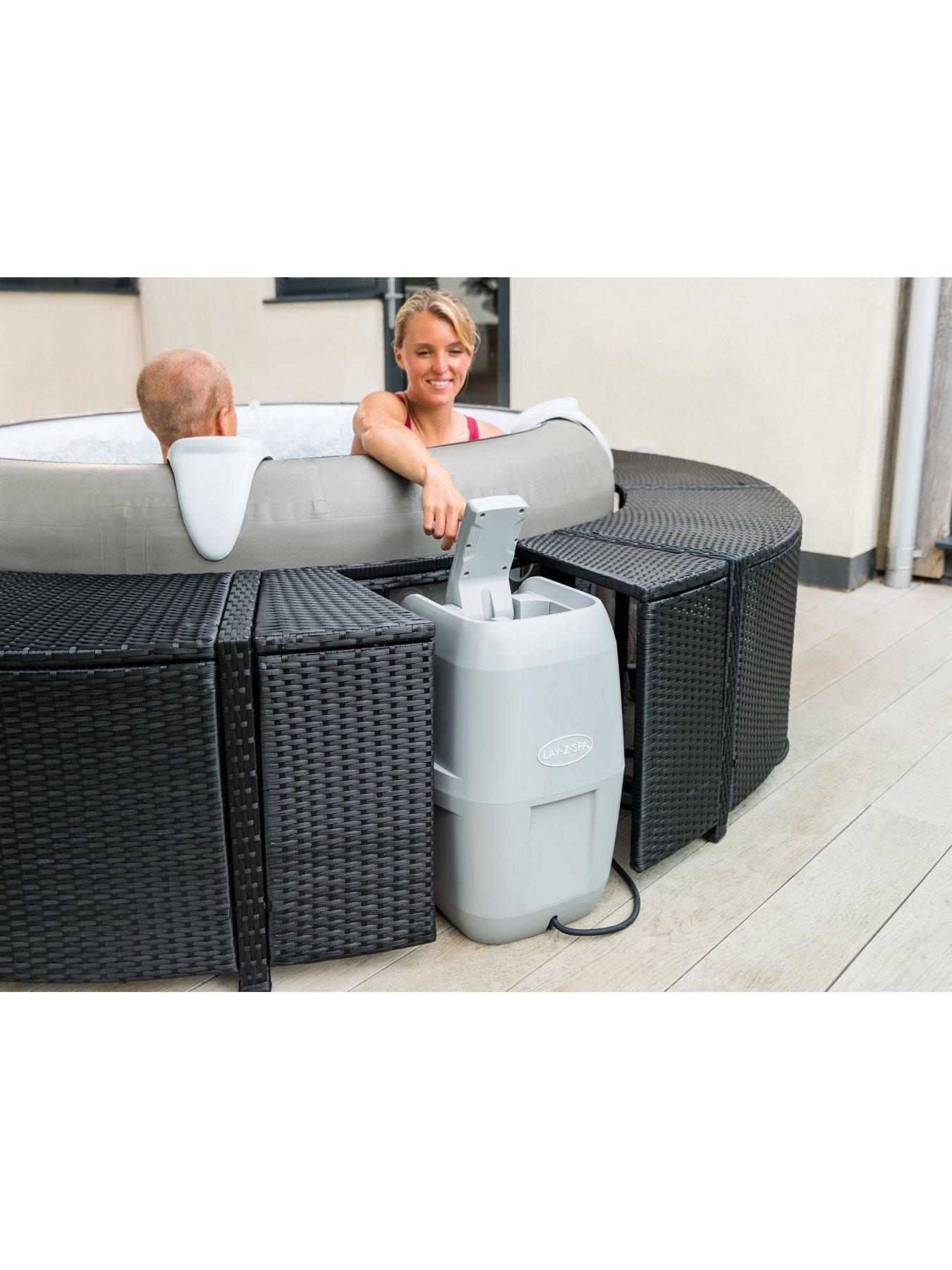 Image 5 of 7 of Lay-Z-Spa Round Rattan Hot Tub Surround with Storage 180cm, Black