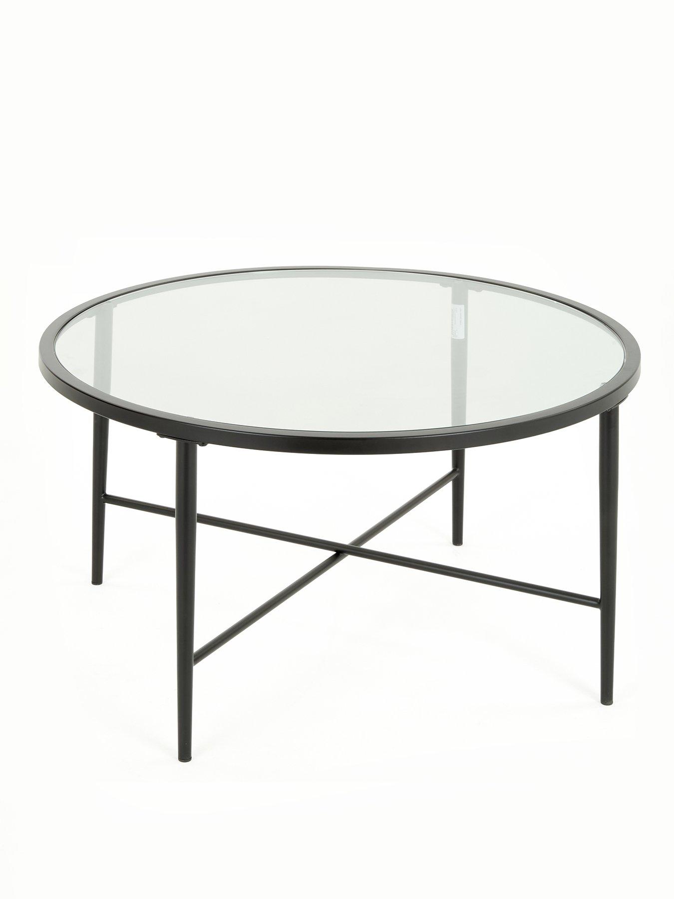 Image 2 of 4 of The Very Collection Link Glass Top&nbsp;Coffee Table - Black