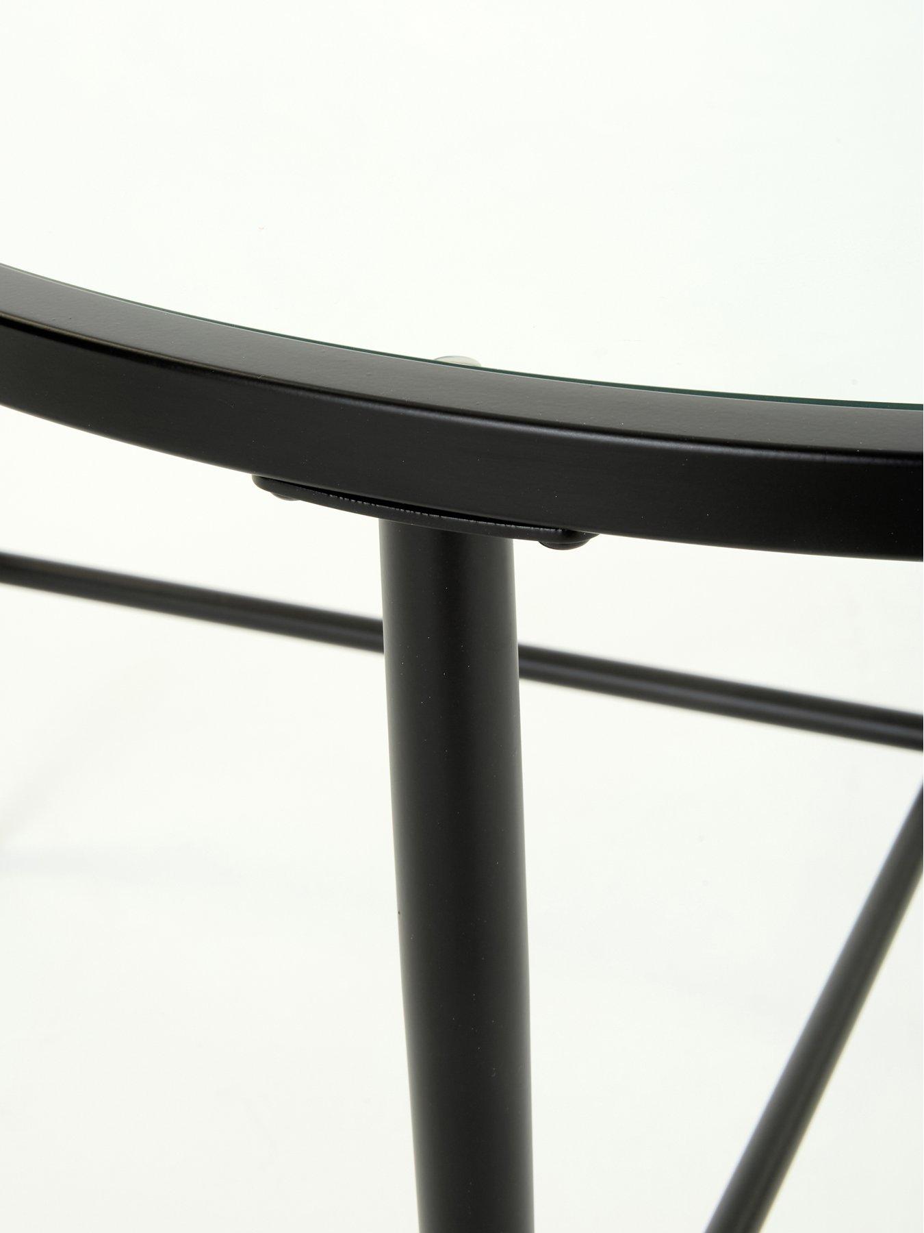 Image 3 of 4 of The Very Collection Link Glass Top&nbsp;Coffee Table - Black
