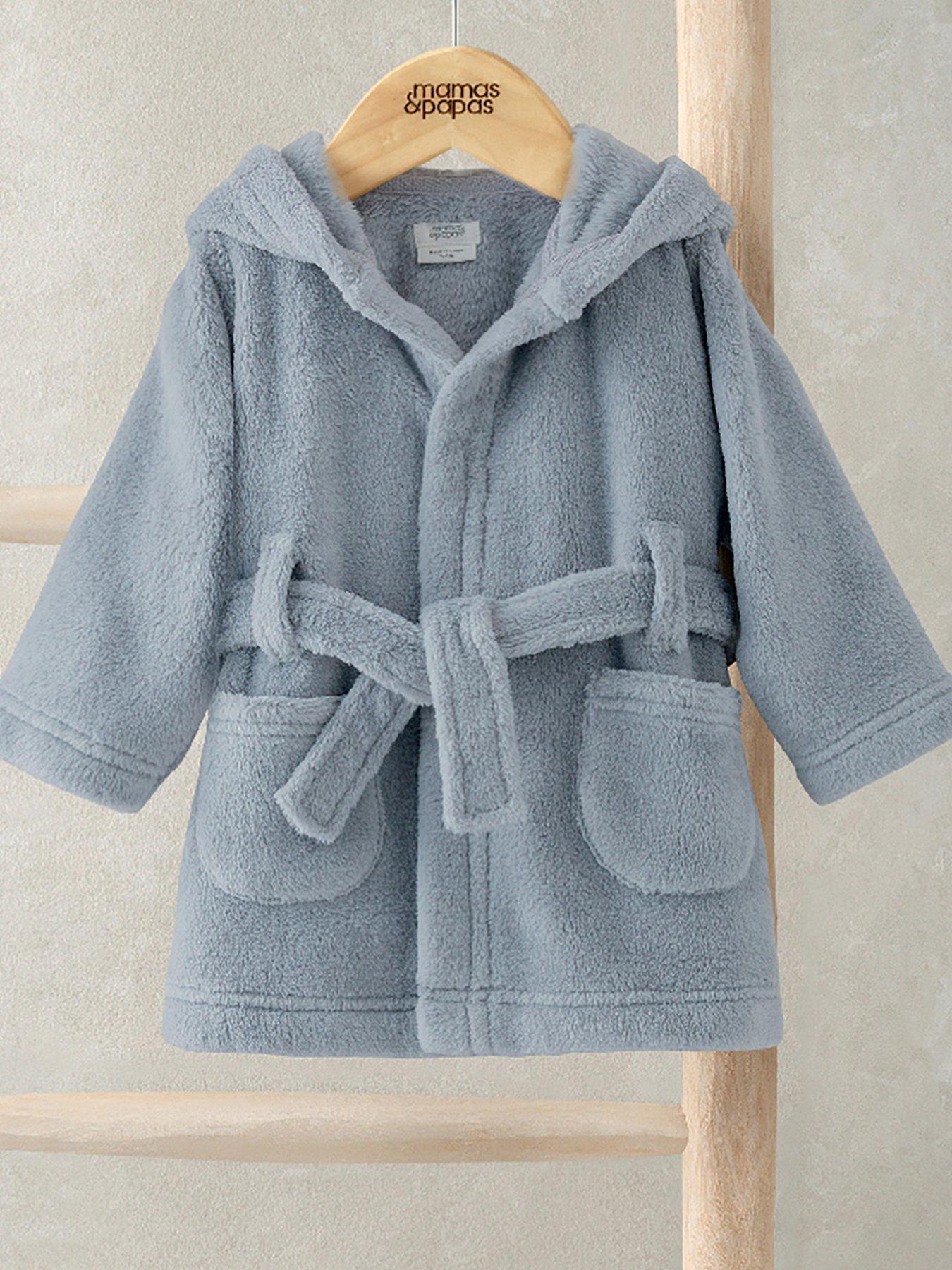 Mamas & Papas Baby Boys Dinosaur Dressing Gown - Blue