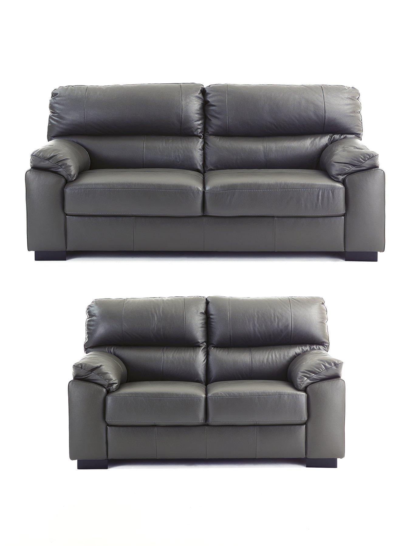 Image 2 of 6 of The Very Collection Ambrose 3 + 2 Seater Leather Sofa Set (Buy &amp; SAVE!)&nbsp;- FSC&reg; Certified