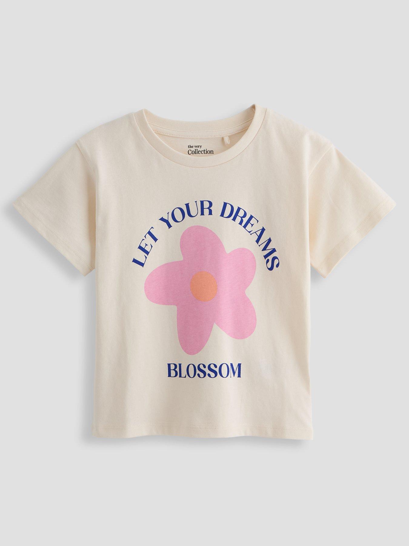 The Very Collection Girls Graphic Floral Tshirt
