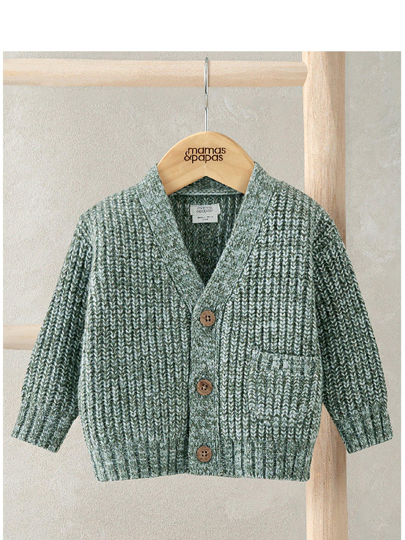 Mamas & Papas Baby Boys Chunky Knitted Cardigan - Grey