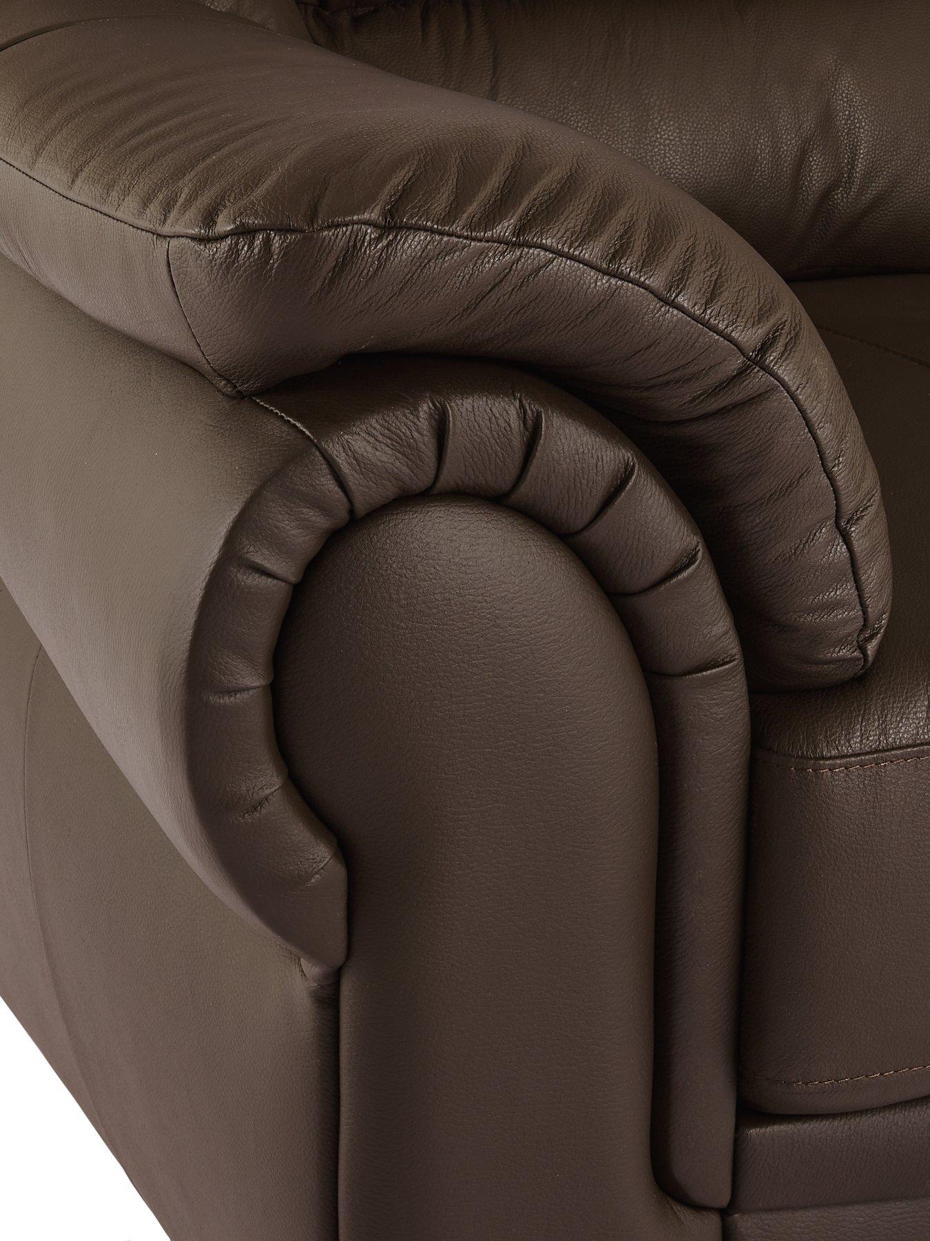 Image 3 of 4 of The Very Collection Naples 3 + 2 Seater Leather Sofa Set - FSC&reg; Certified