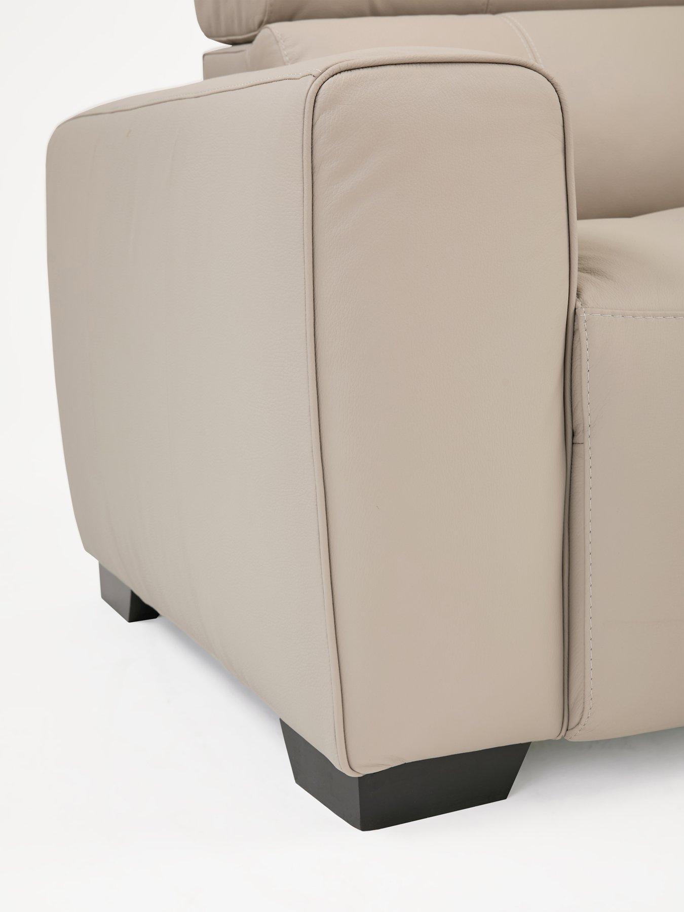 Image 5 of 7 of The Very Collection Cannes 3 + 2 Seater Leather Sofa Set - FSC&reg; Certified