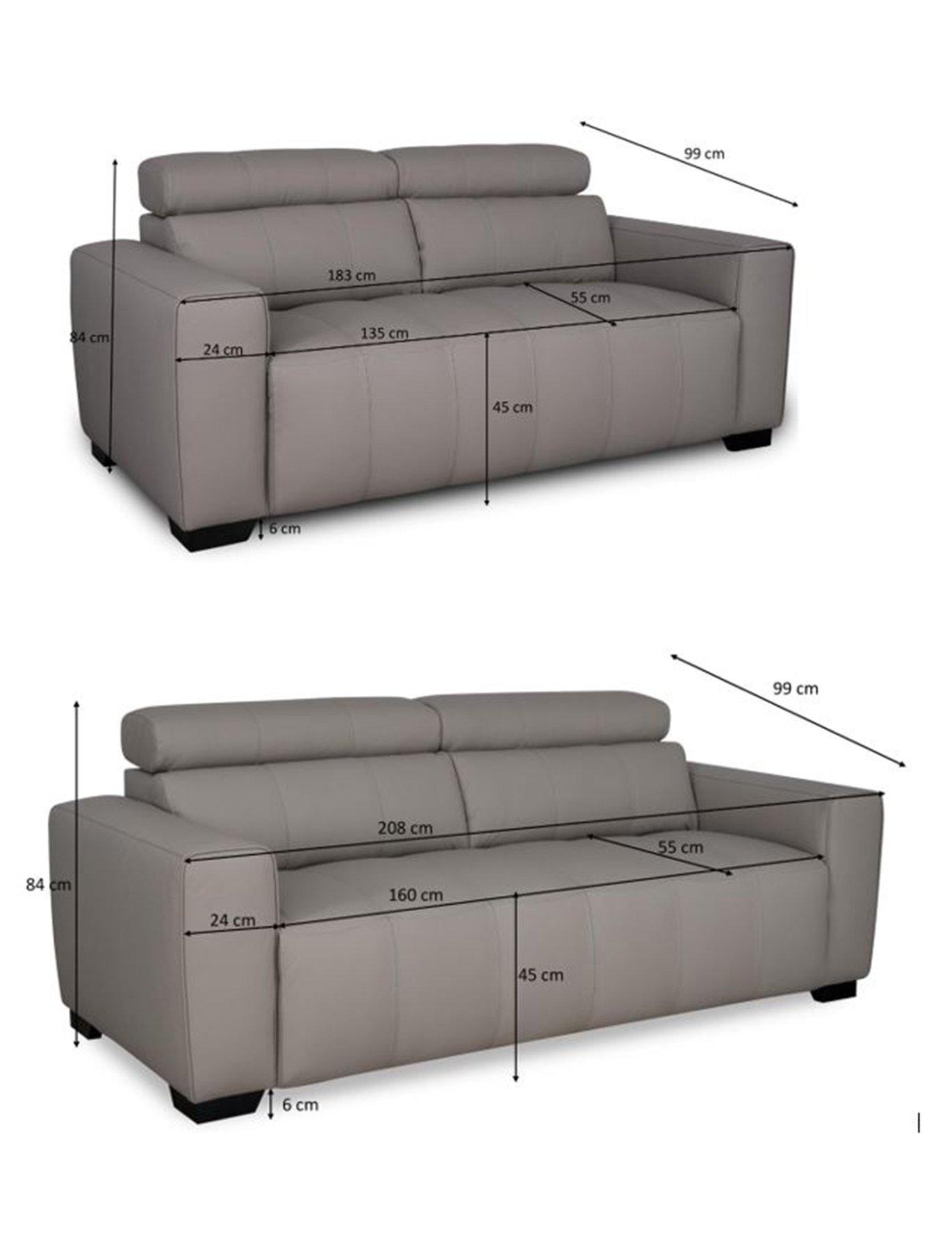 Image 7 of 7 of The Very Collection Cannes 3 + 2 Seater Leather Sofa Set - FSC&reg; Certified