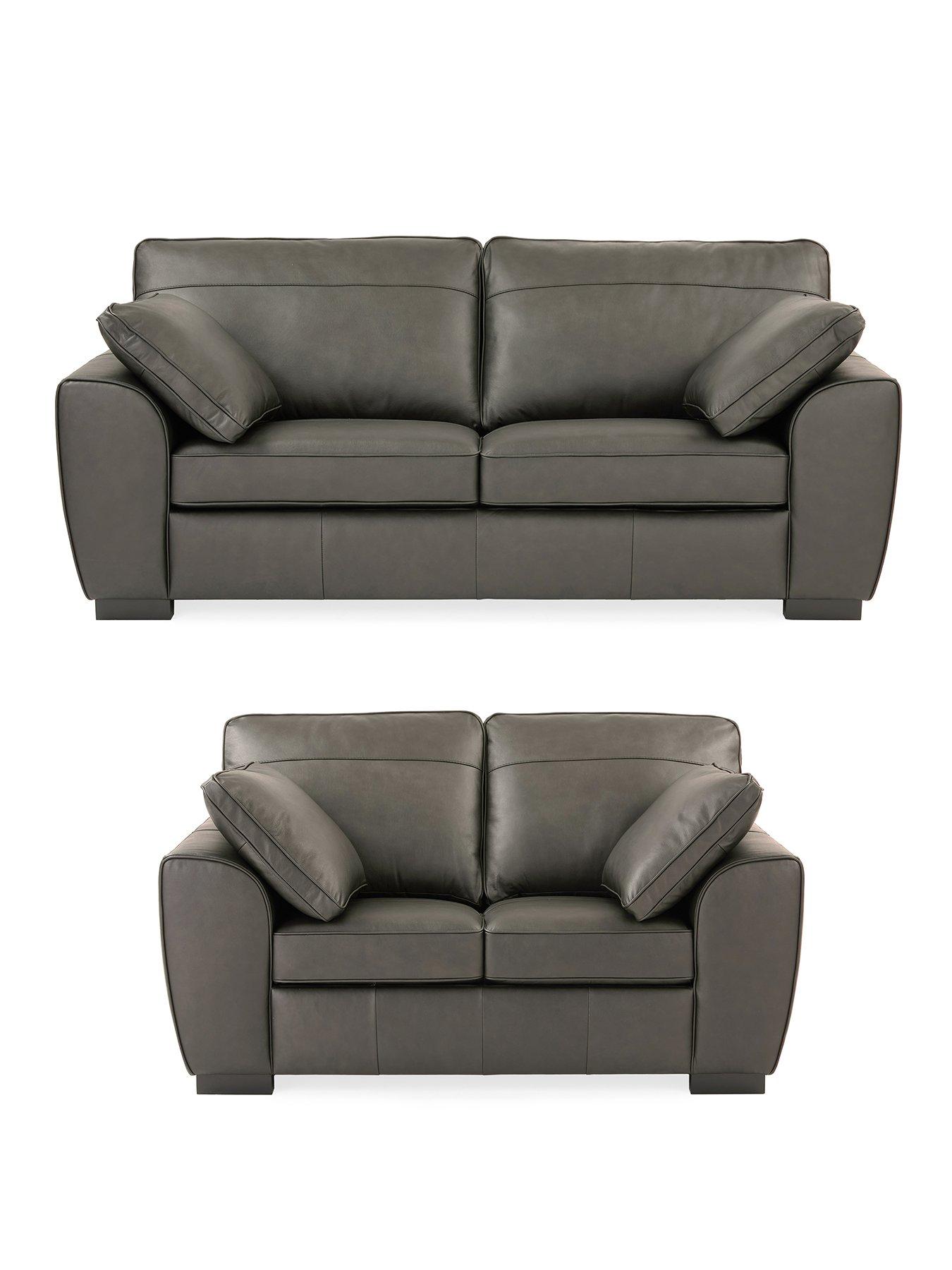 Image 2 of 6 of The Very Collection Sona 3 + 2 Seater Leather Sofa Set (Buy &amp; SAVE!)&nbsp;- FSC&reg; Certified
