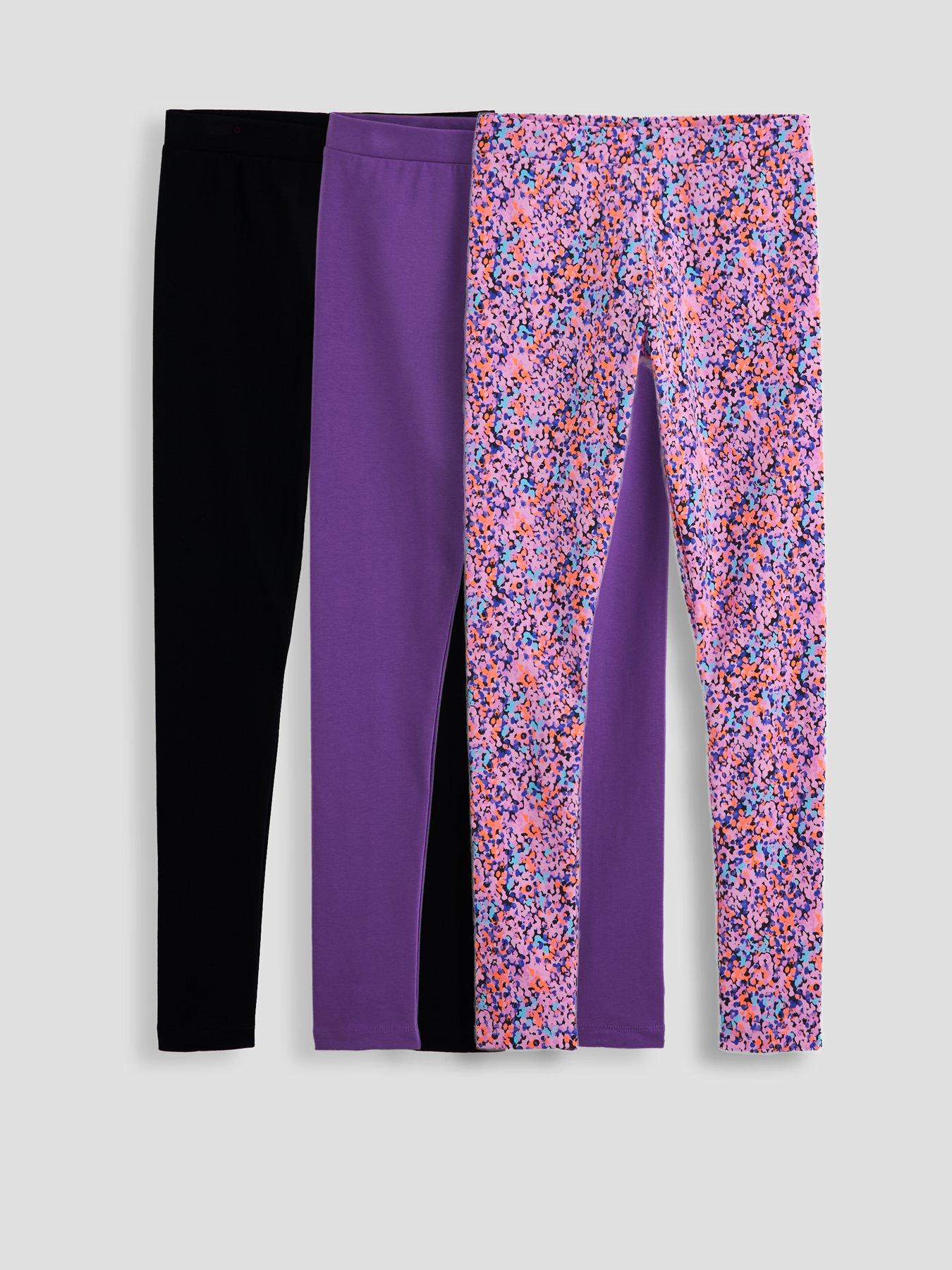 Image 1 of 5 of The Very Collection Girls 3 Pack Leggings (3 - 16 years) - Multi