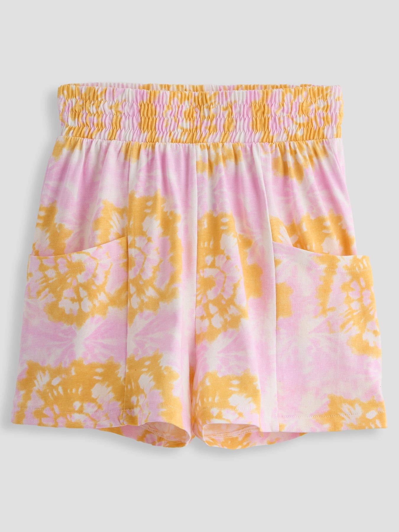 Image 2 of 5 of The Very Collection Girls 3 Pack Shirred Waist Shorts - Multi