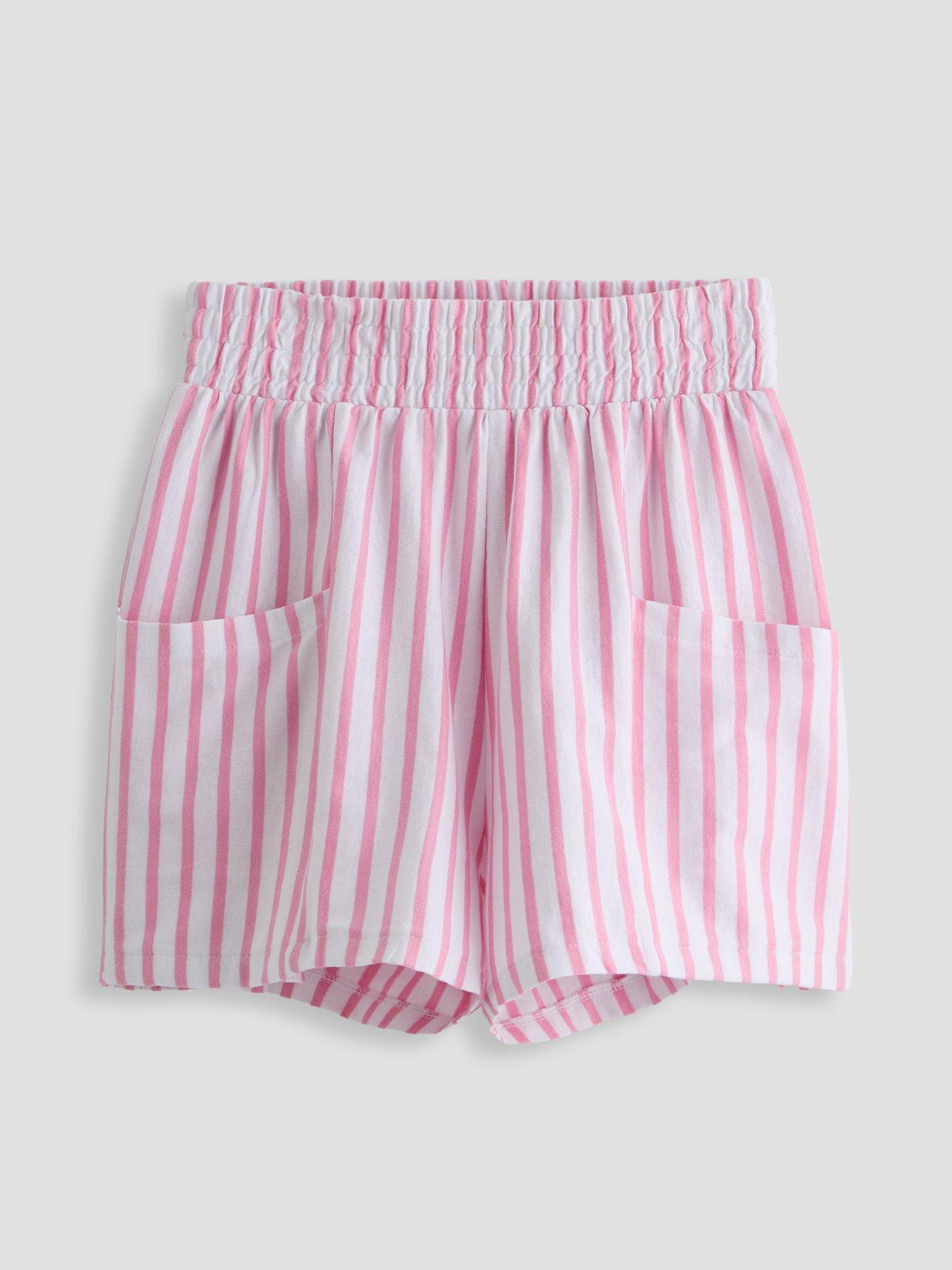 Image 5 of 5 of The Very Collection Girls 3 Pack Shirred Waist Shorts - Multi