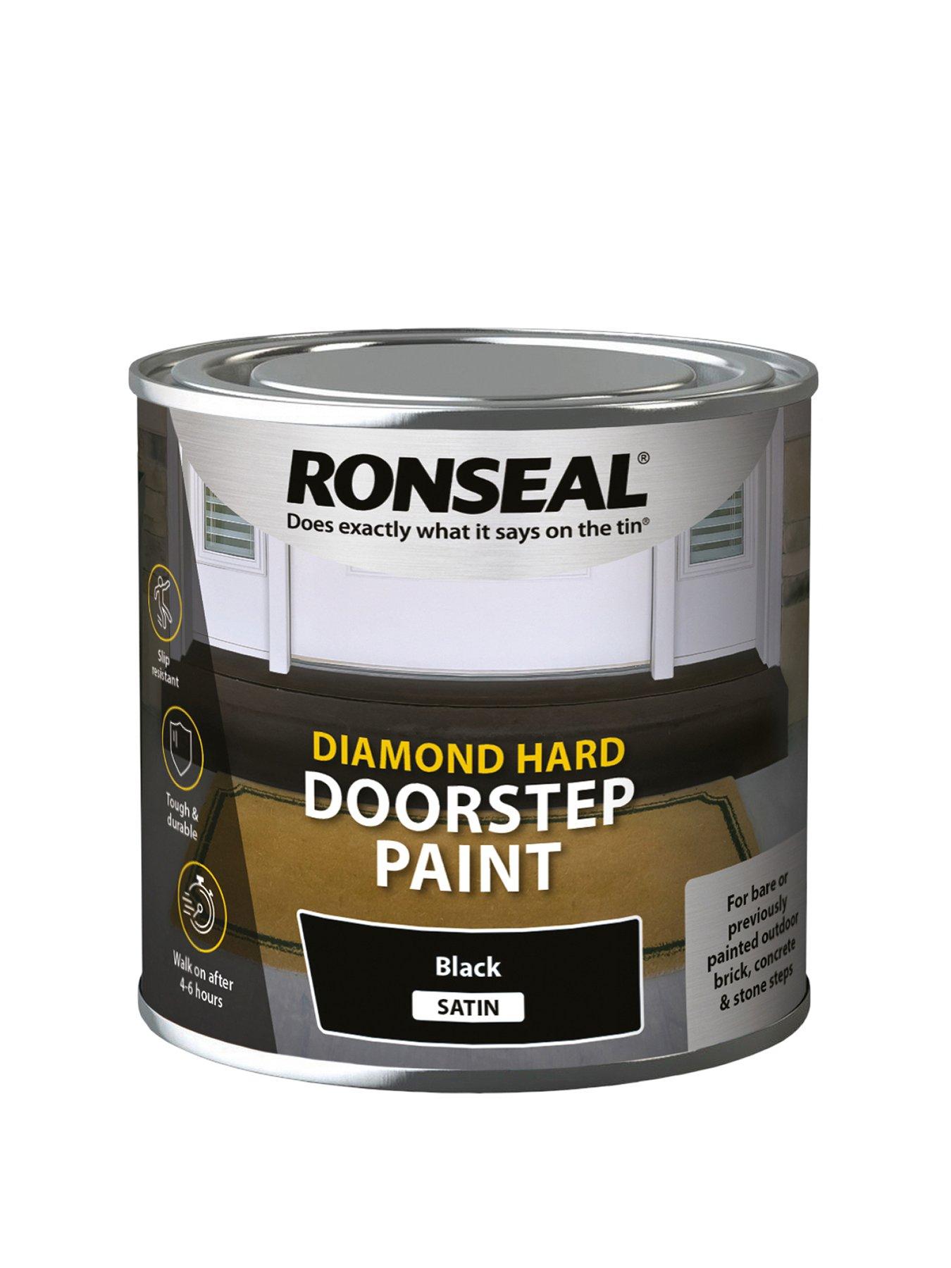Ronseal Diamond Hard Doorstep Paint Black 250ml