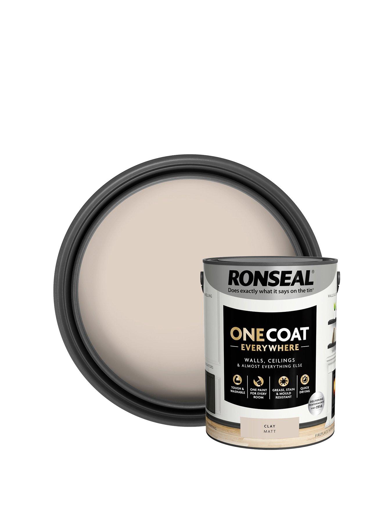 Image 1 of 7 of Ronseal One Coat Everywhere Interior Paint Clay Matt 5 Litre