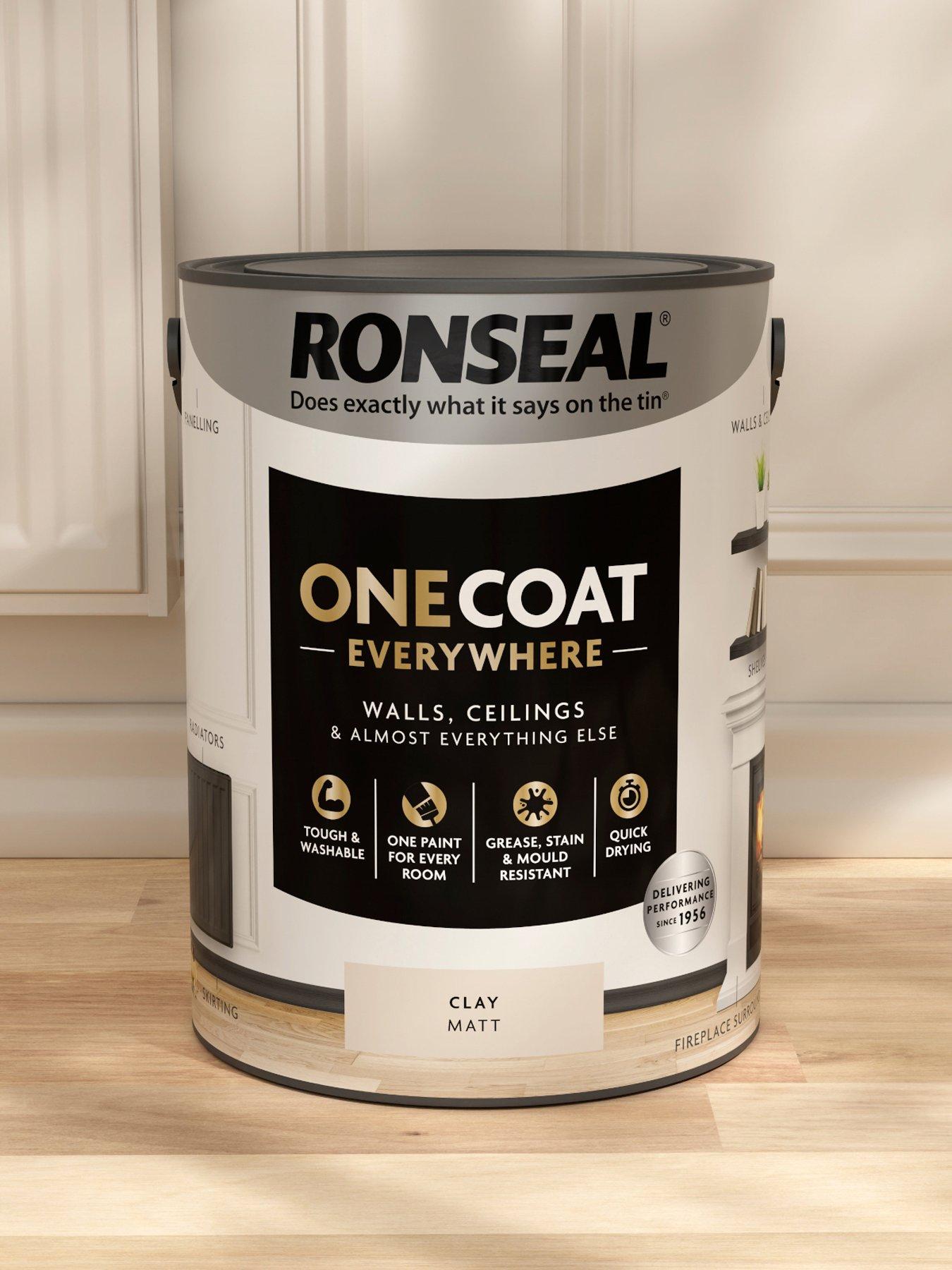 Image 3 of 7 of Ronseal One Coat Everywhere Interior Paint Clay Matt 5 Litre