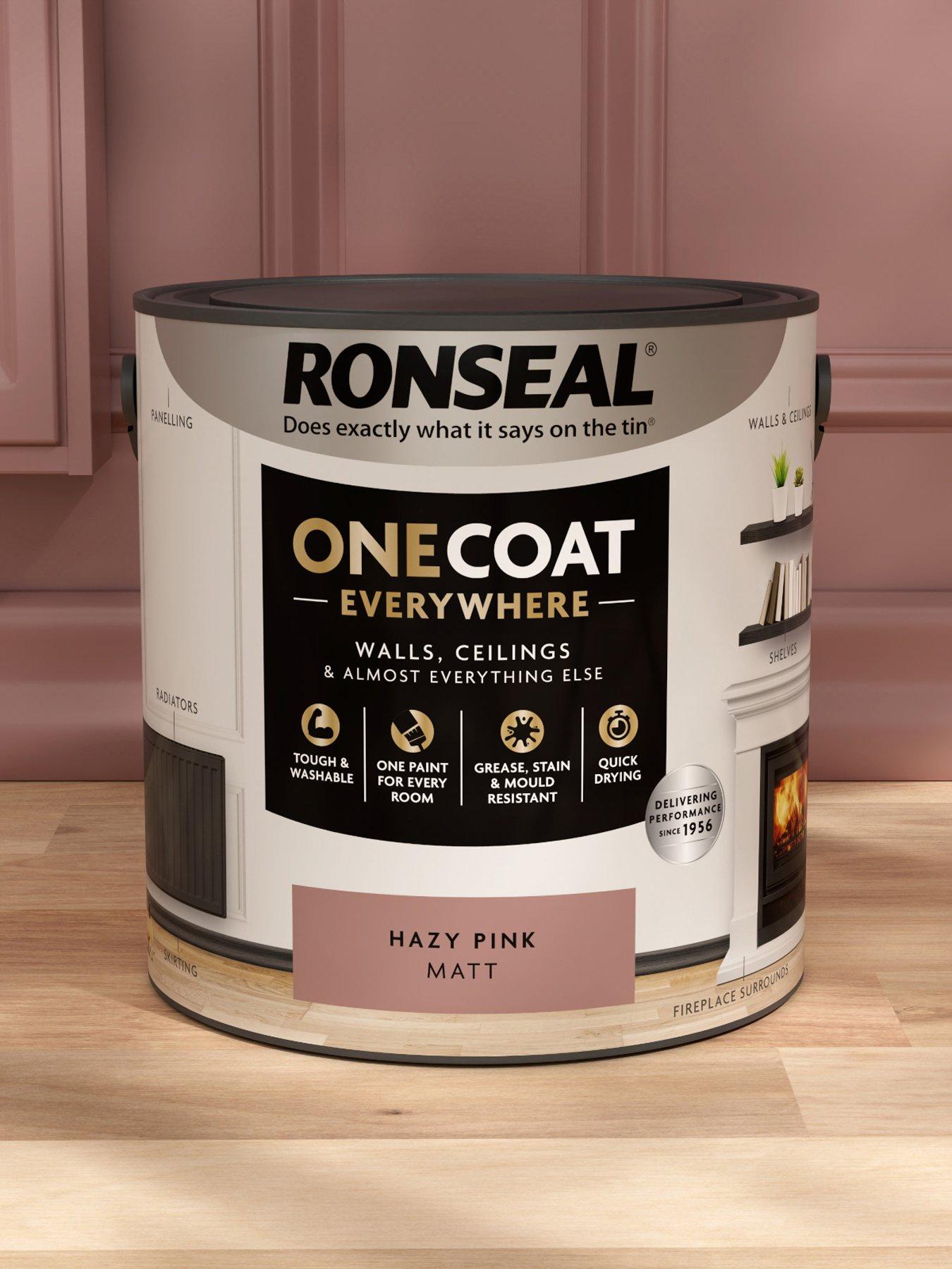 Image 3 of 7 of Ronseal One Coat Everywhere Interior Paint Hazy Pink Matt 2.5 Litre