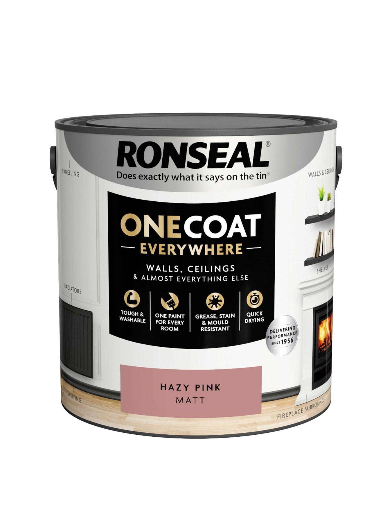 Image 6 of 7 of Ronseal One Coat Everywhere Interior Paint Hazy Pink Matt 2.5 Litre