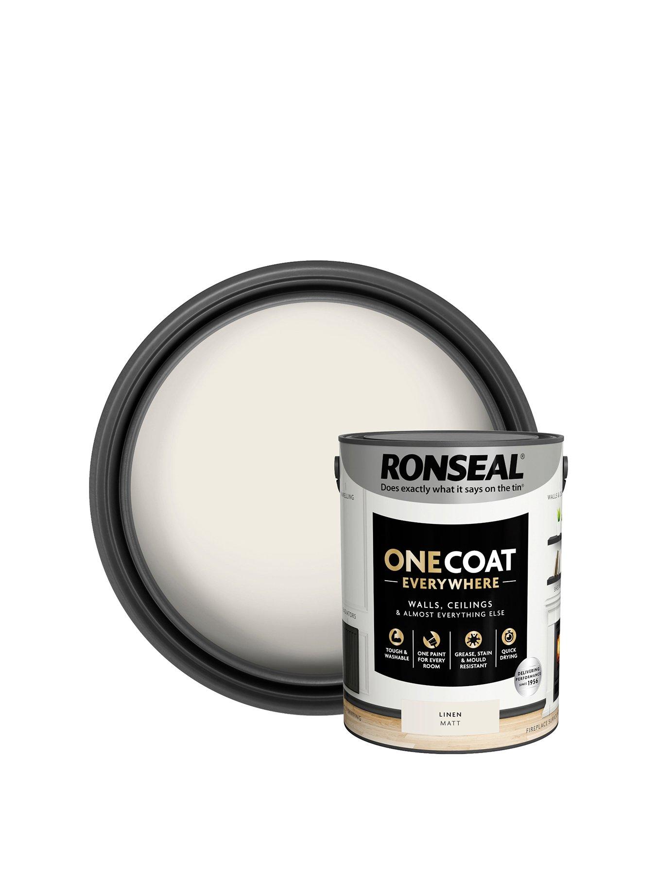 Image 1 of 7 of Ronseal One Coat Everywhere Interior Paint Linen Matt 5 Litre