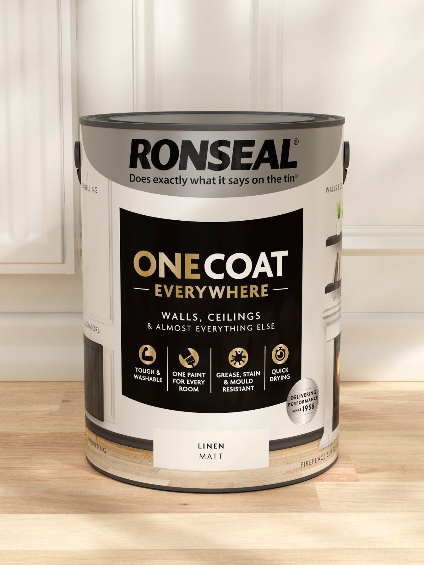 Image 3 of 7 of Ronseal One Coat Everywhere Interior Paint Linen Matt 5 Litre