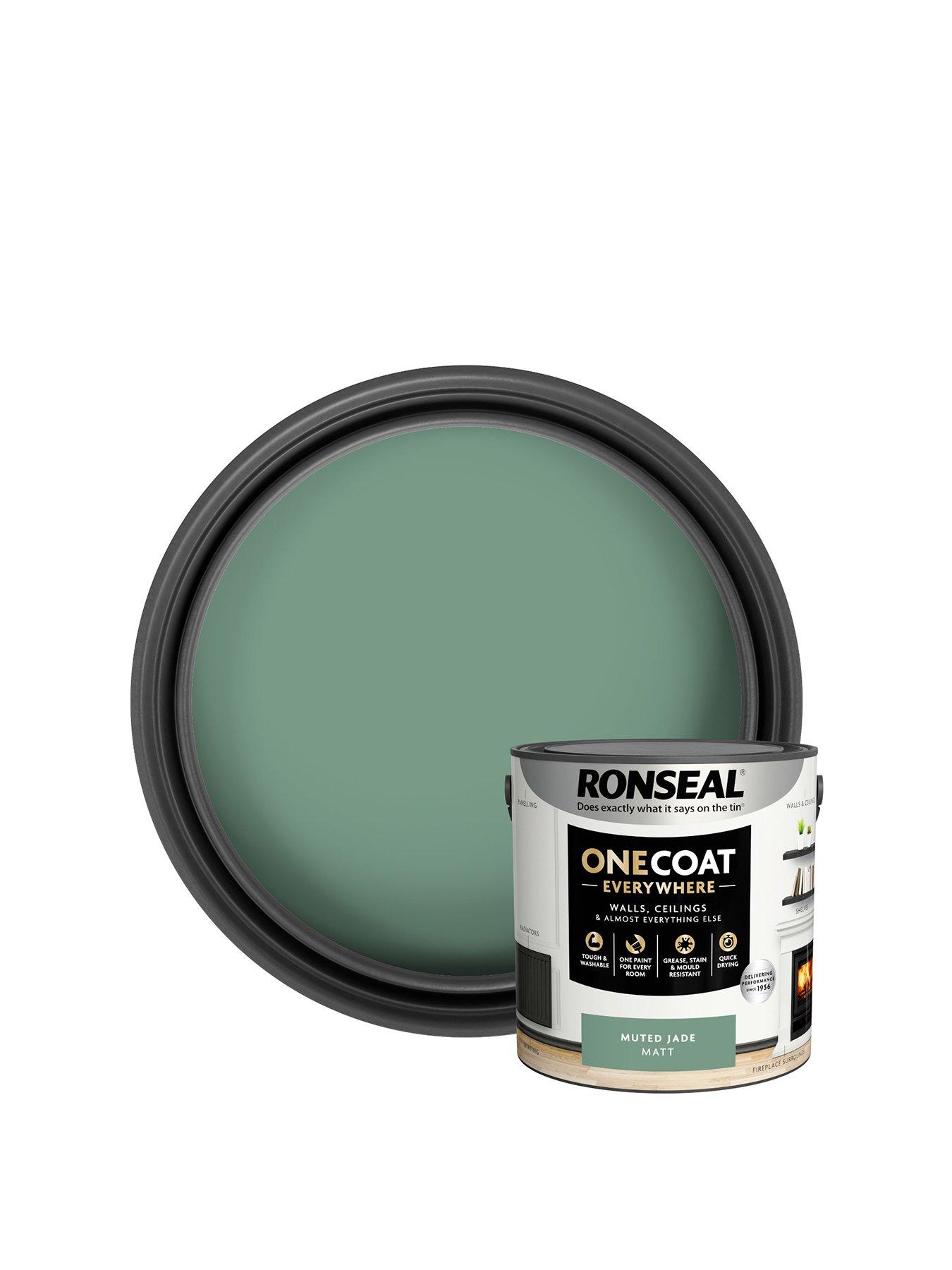 Image 1 of 7 of Ronseal One Coat Everywhere Interior Paint Muted Jade Matt 2.5 Litre