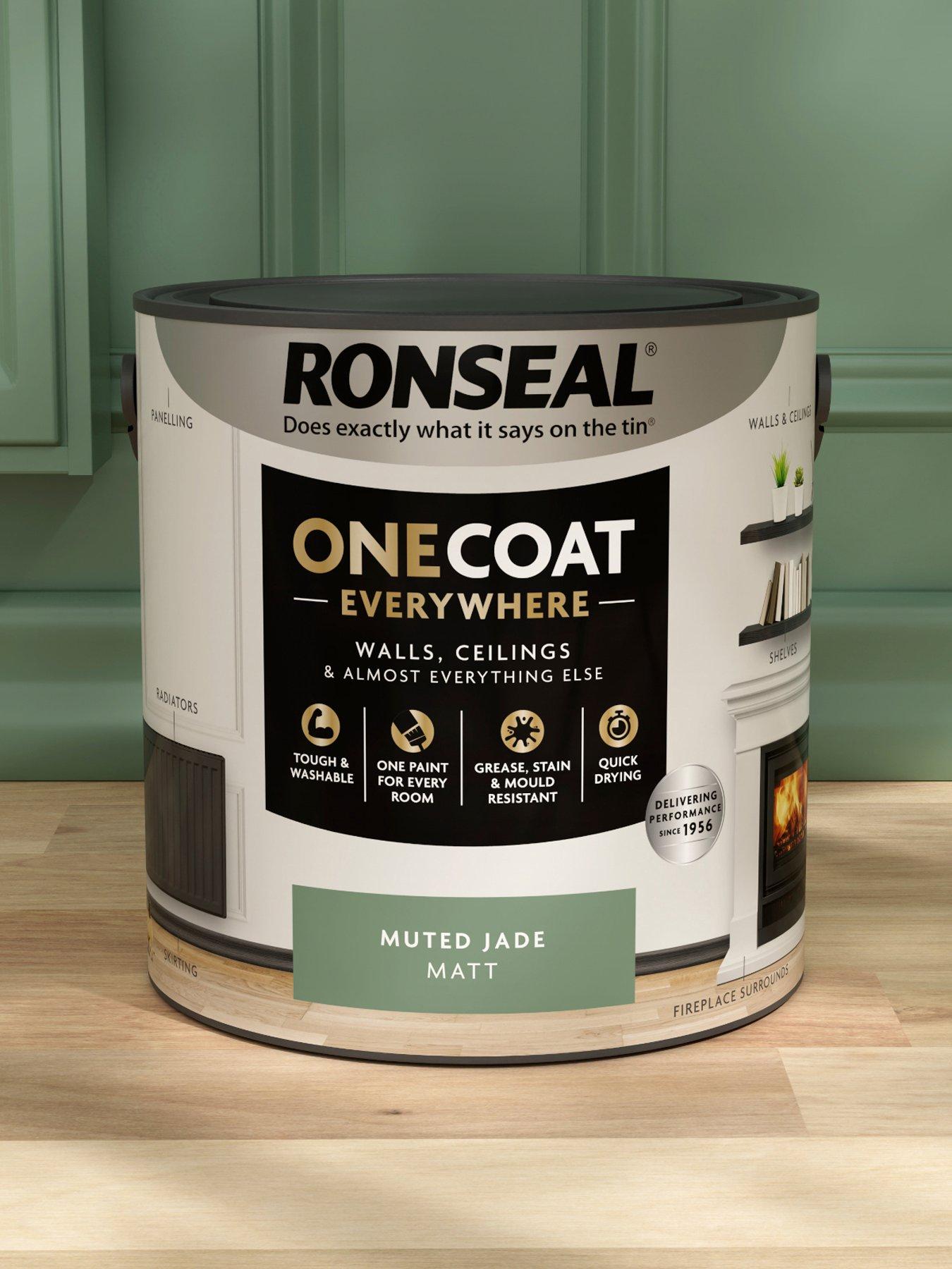 Image 3 of 7 of Ronseal One Coat Everywhere Interior Paint Muted Jade Matt 2.5 Litre