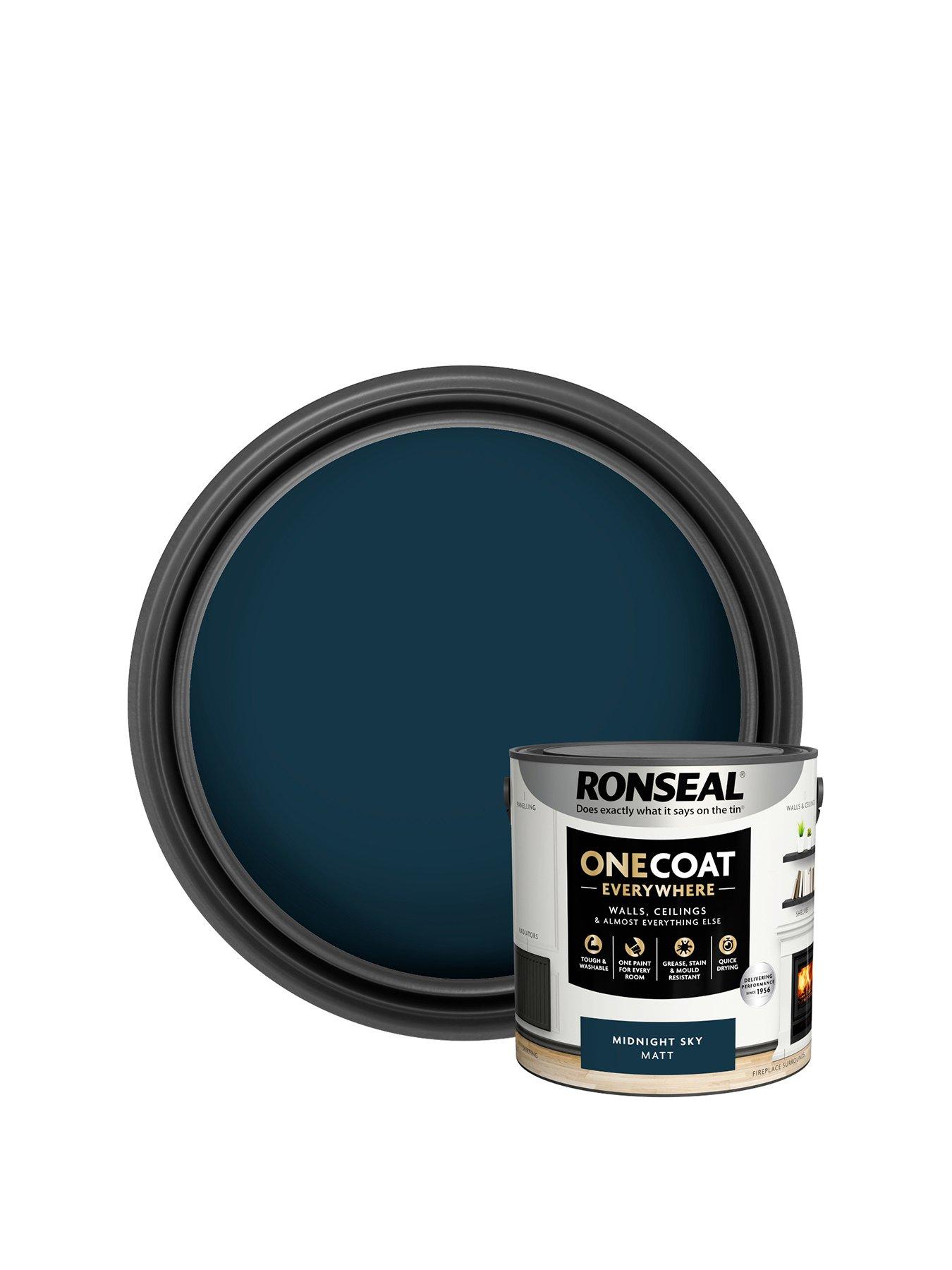 Ronseal One Coat Everywhere Interior Paint Midnight Sky Matt 2.5 Litre