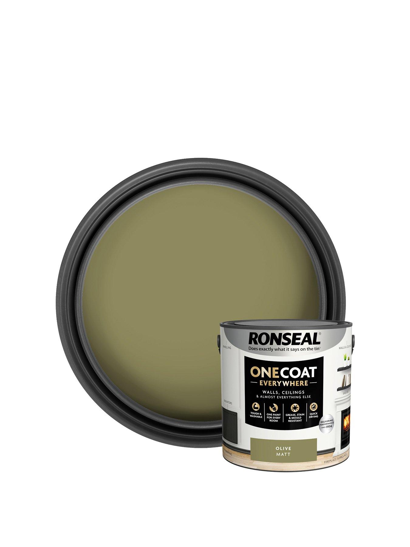 Image 1 of 7 of Ronseal One Coat Everywhere Interior Paint Olive Matt 2.5 Litre