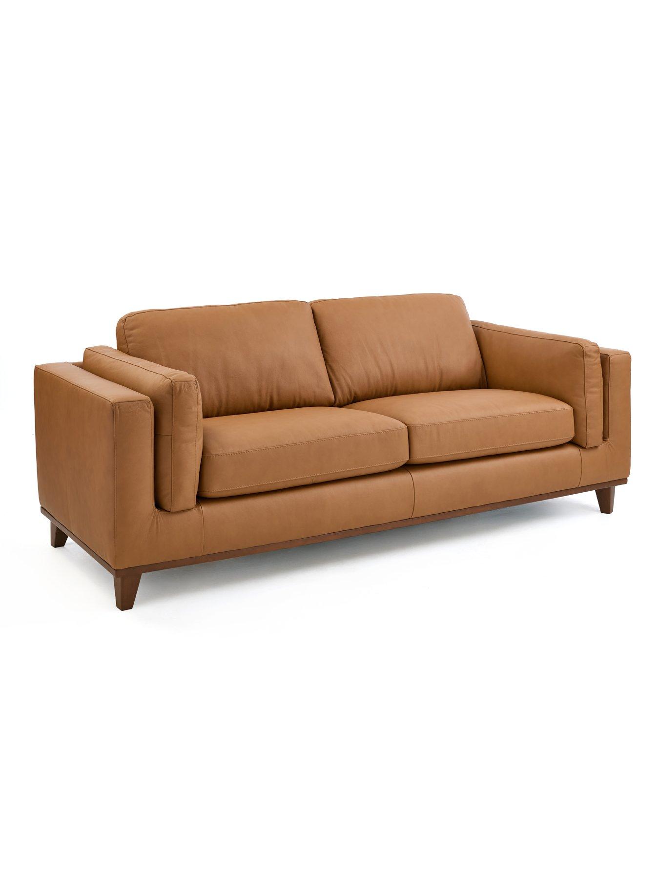Image 3 of 7 of The Very Collection Chiswick 3 Seater Leather Sofa + Snuggle Chair Set - FSC&reg; Certified