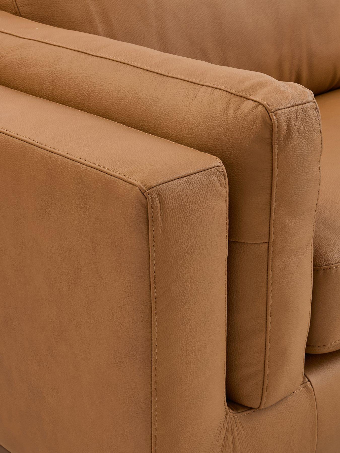 Image 4 of 7 of The Very Collection Chiswick 3 Seater Leather Sofa + Snuggle Chair Set - FSC&reg; Certified