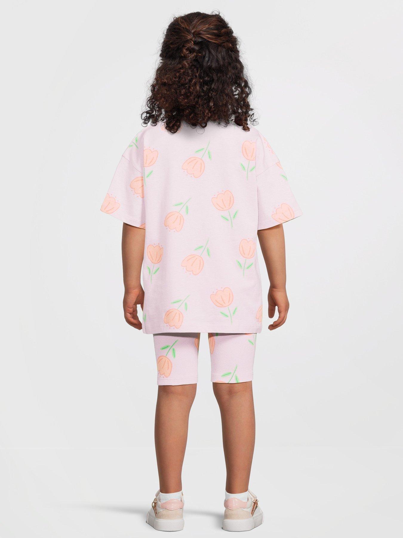 Image 2 of 4 of The Very Collection Girls Printed Cycling Short Outfit - Print