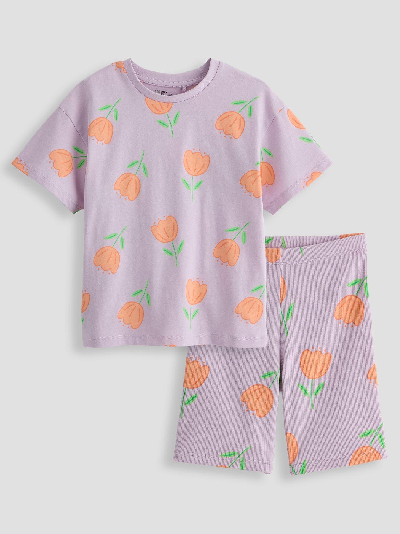 The Very Collection Girls Printed Cycling Short Outfit - Print