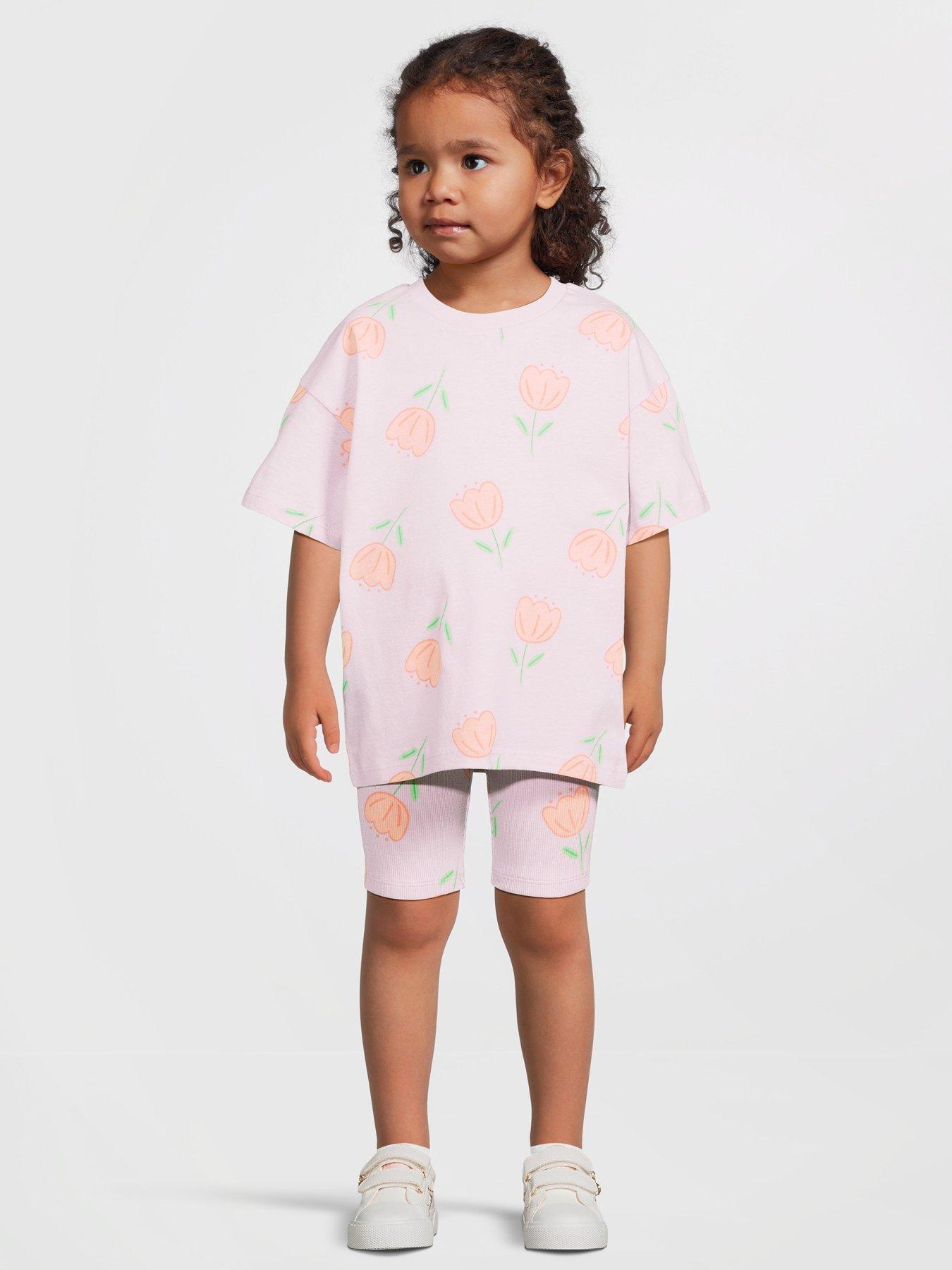 Image 3 of 4 of The Very Collection Girls Printed Cycling Short Outfit - Print