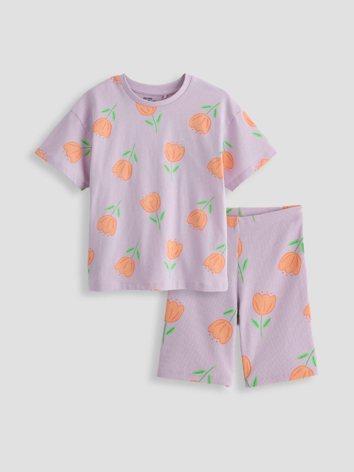 Image 4 of 4 of The Very Collection Girls Printed Cycling Short Outfit - Print