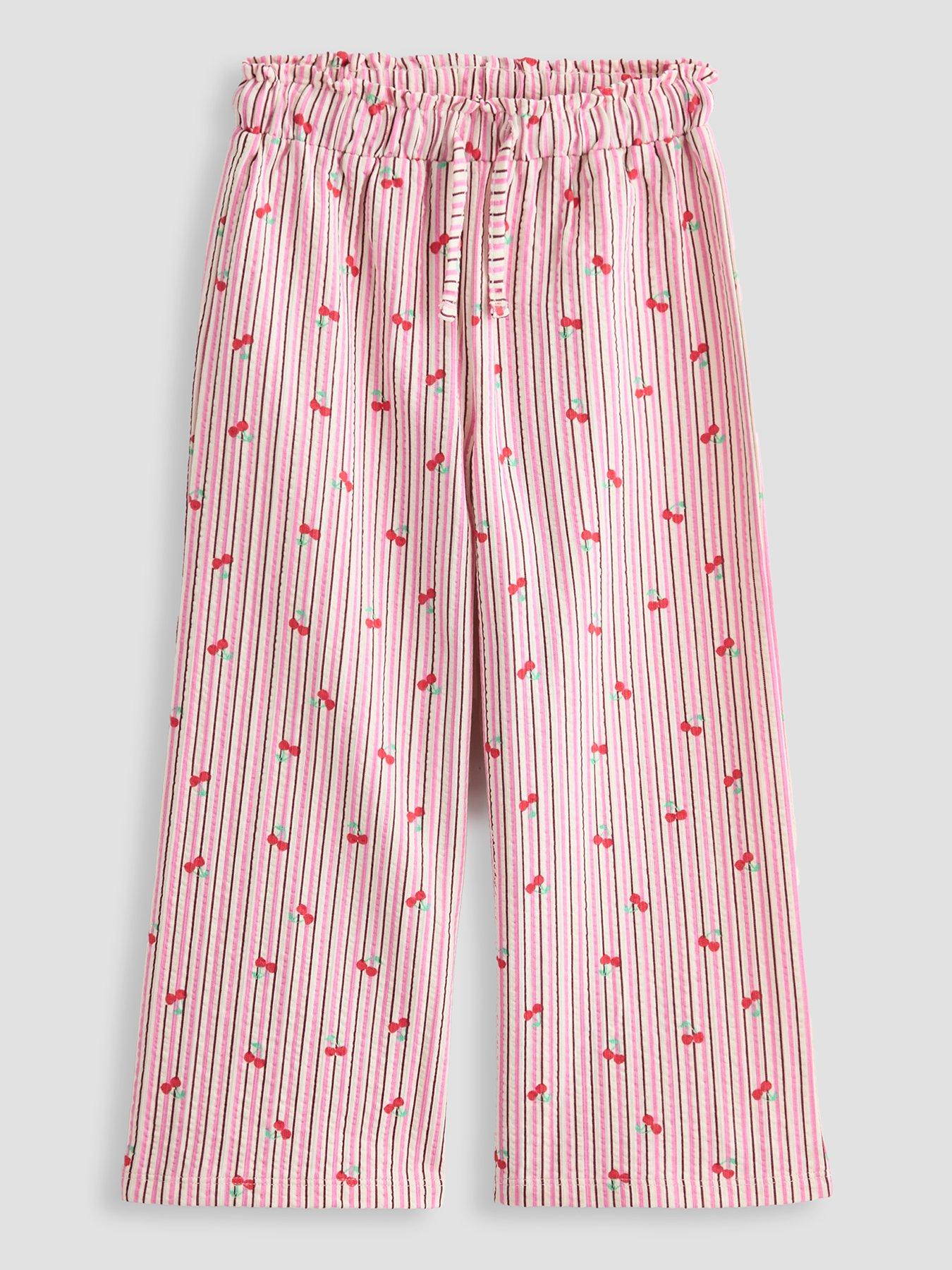 The Very Collection Girls Jersey Textured Trousers - Pink