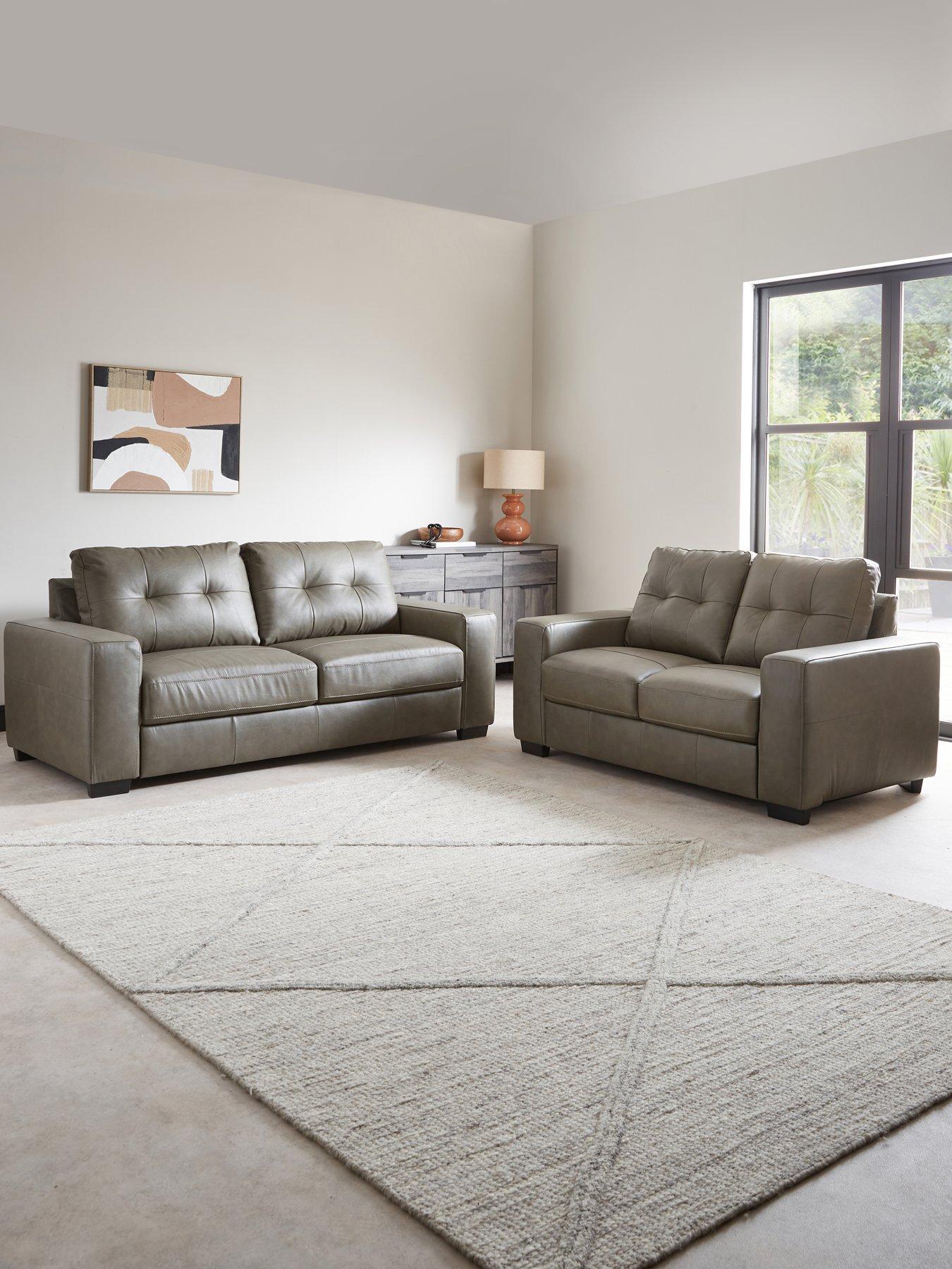 The Very Collection Miller 3 Searer + 2 Seater Leather Sofa Set (Buy  &  SAVE!) - FSC® Certified
