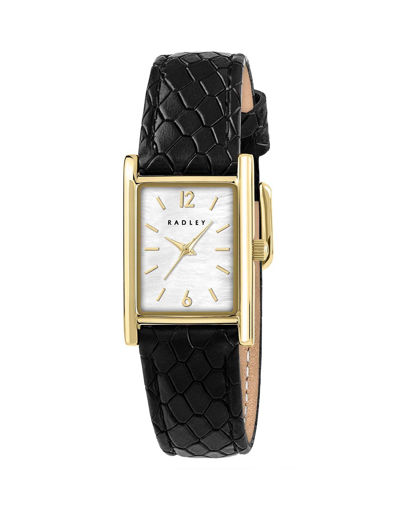 Radley Ladies Black Snake Leather Strap Watch