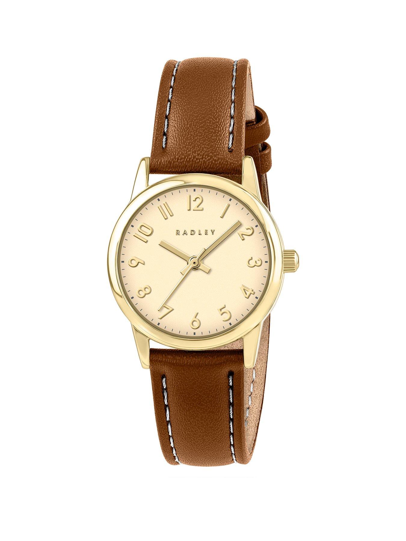 Radley Ladies Mini Full Number Cognac Leather Strap Watch