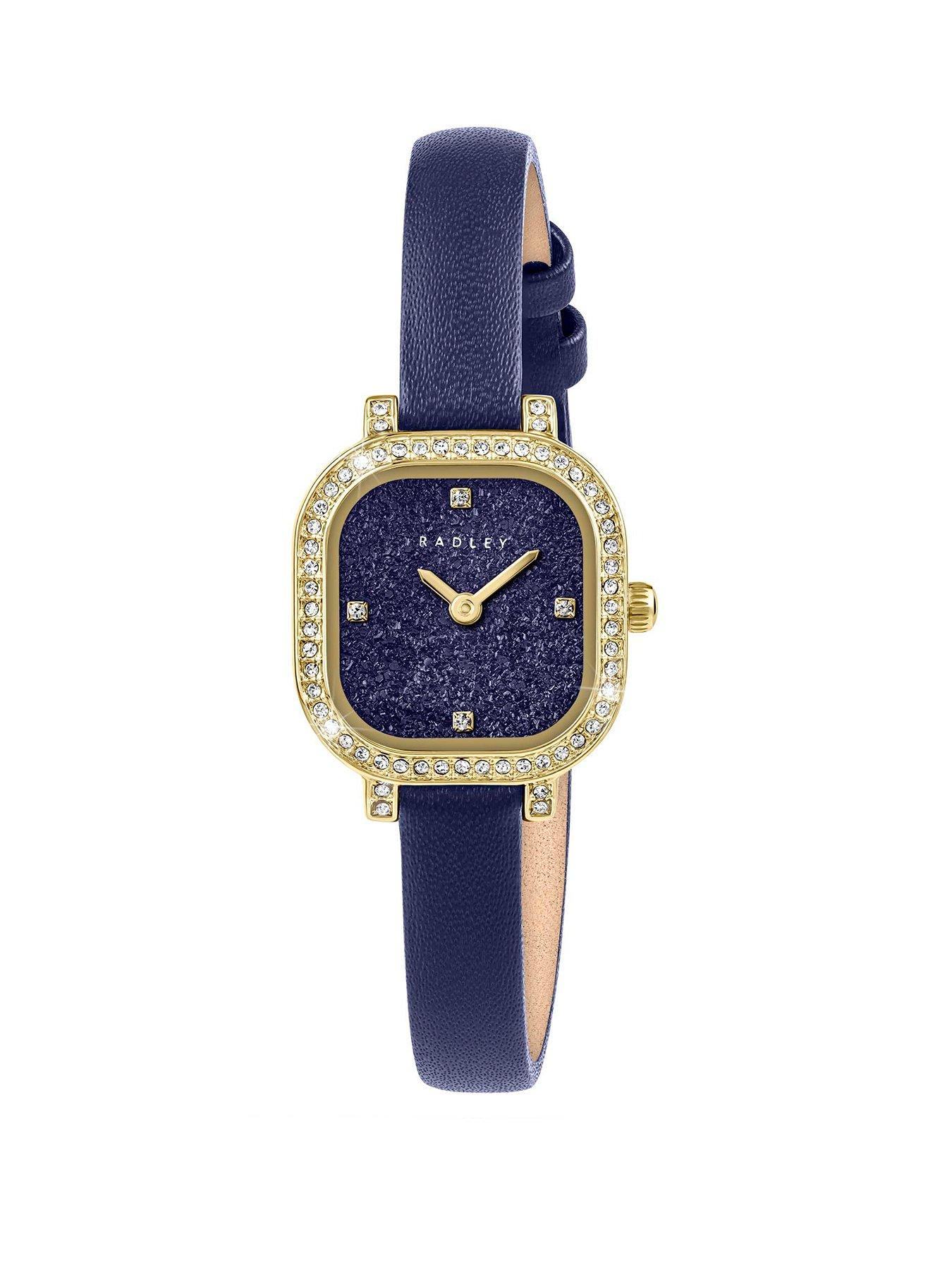 Radley Ladies Square Stone Ink leather Strap Watch