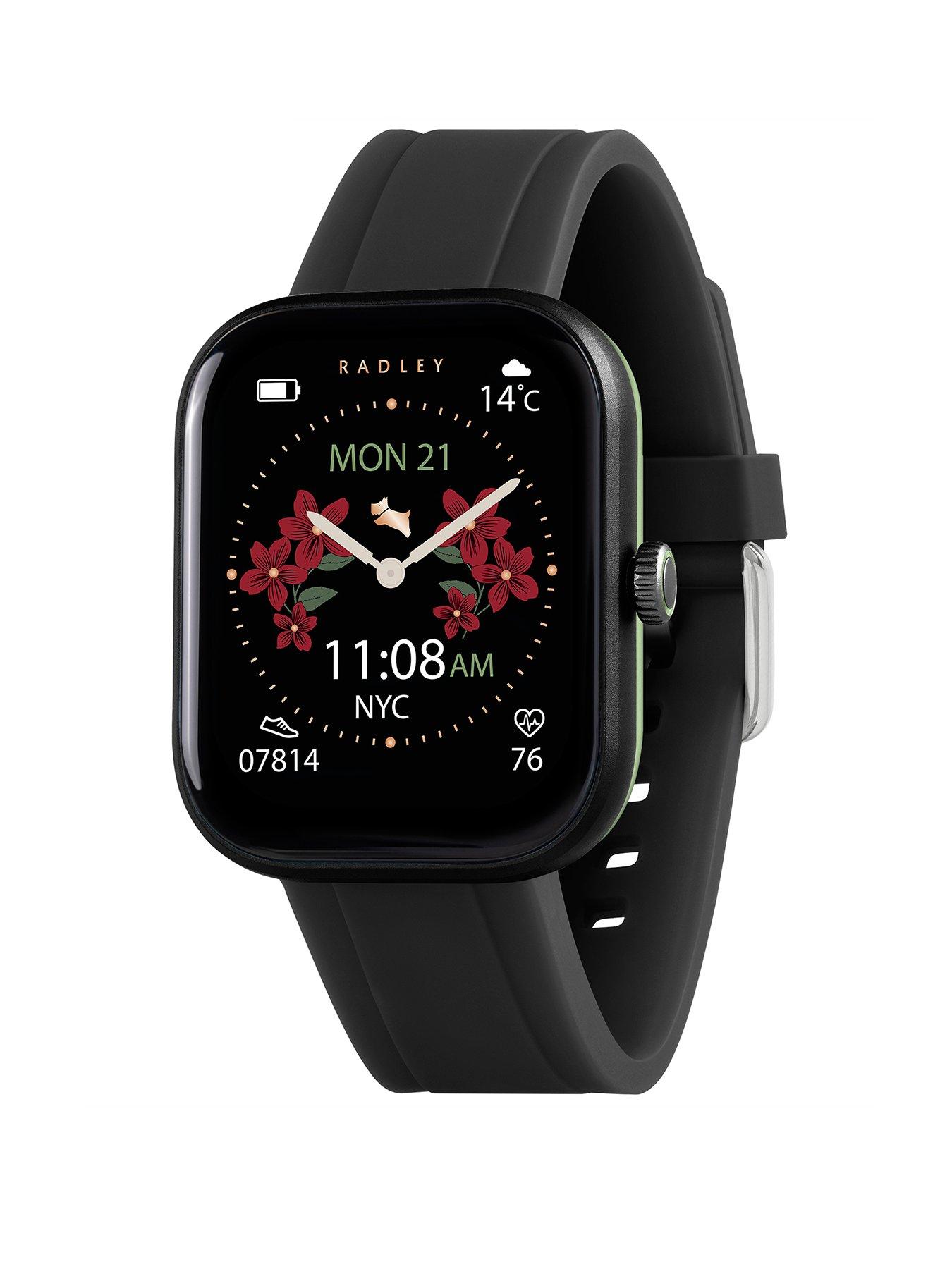 Radley SERIES 55 ARTICHOKE AND BLACK SILICONE STRAP SMARTWATCH - TFT/CALLING